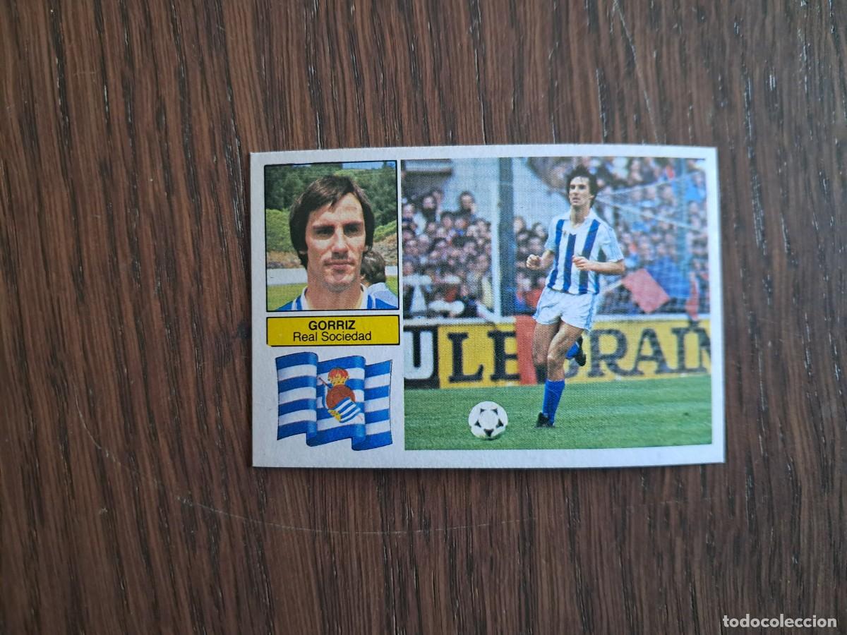 Cromos de f&uacute;tbol: cromo de futbol, ediciones Este, liga 82-83, Gorriz, Real Sociedad, sin pegar.
