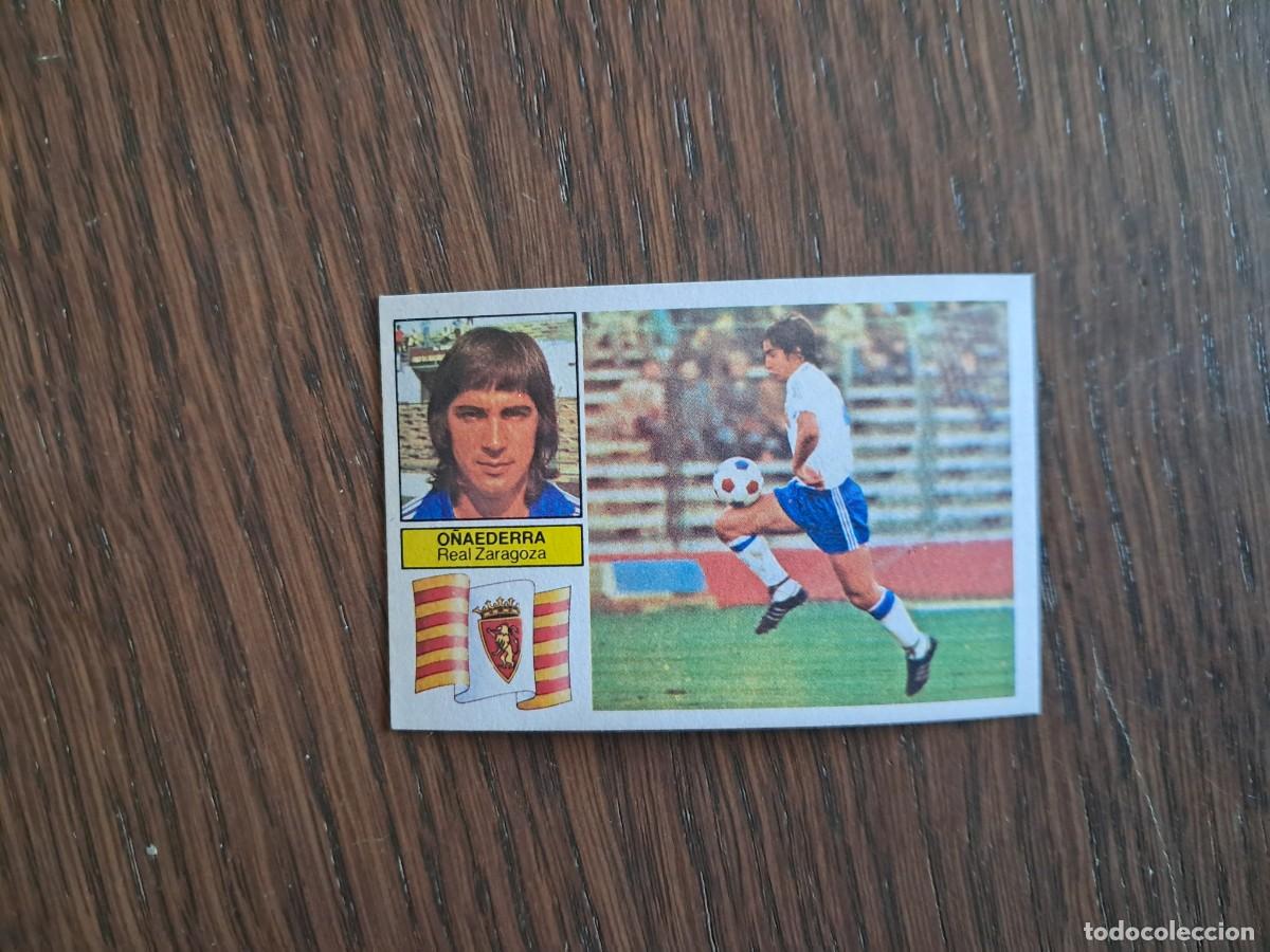 Football Stickers: cromo de futbol, ediciones Este, liga 82-83, O&ntilde;aederra, Real Zaragoza, sin pegar.
