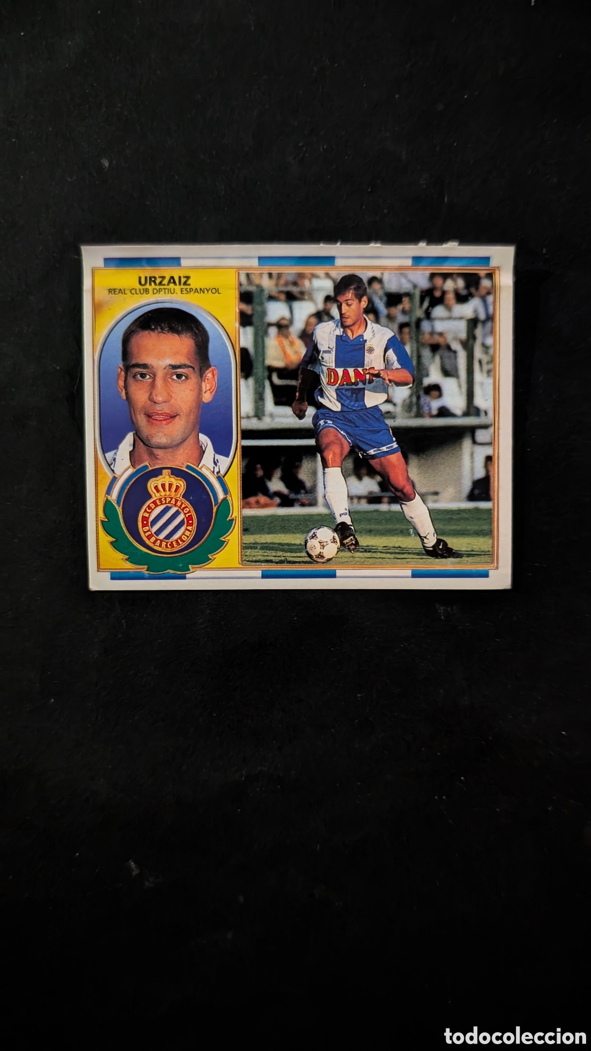 Cromos de f&uacute;tbol: URZAIZ ESPANYOL BAJA LIGA ESTE 1996/97 96 97 VENTANILLA CONSERVA TRASERA