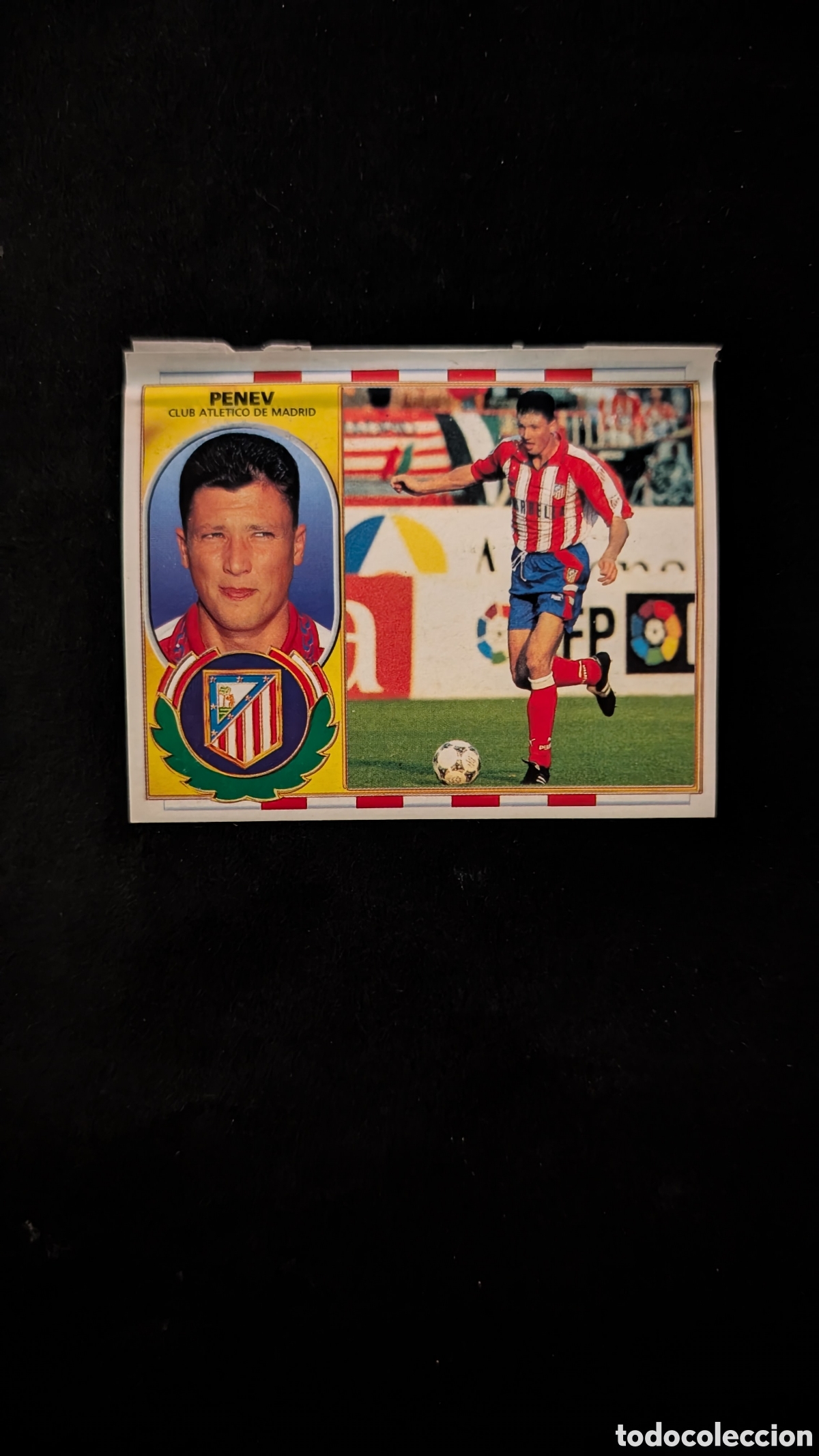 Cartes &agrave; collectionner de Football: PENEV ATLETICO MADRID BAJA LIGA ESTE 1996/97 96 97 VENTANILLA CONSERVA TRASERA
