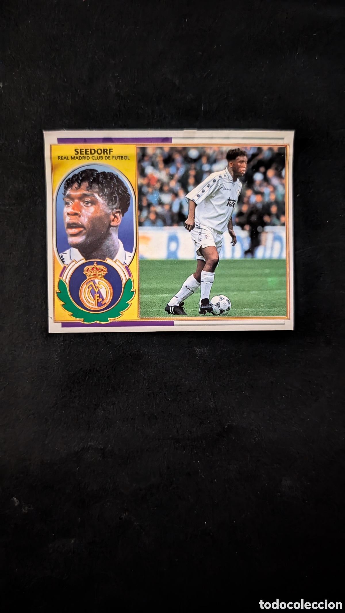 Cartes &agrave; collectionner de Football: SEEDORF REAL MADRID VERSION LIGA ESTE 1996/97 96 97 VENTANILLA CONSERVA TRASERA