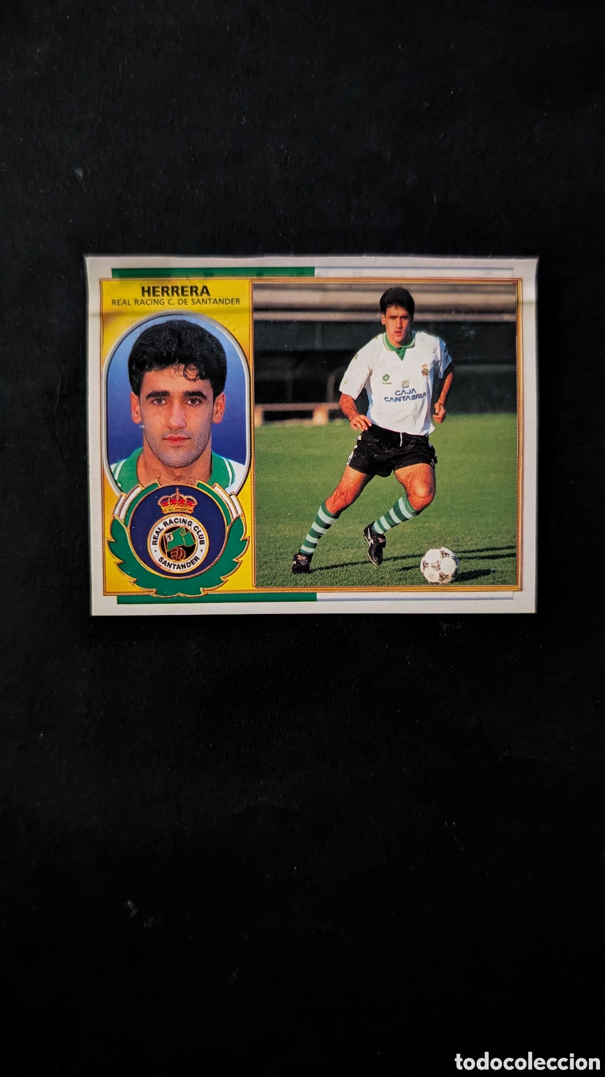 Cromos de f&uacute;tbol: HERRERA RACING SANTANDER BAJA LIGA ESTE 1996/97 96 97 VENTANILLA CONSERVA TRASERA