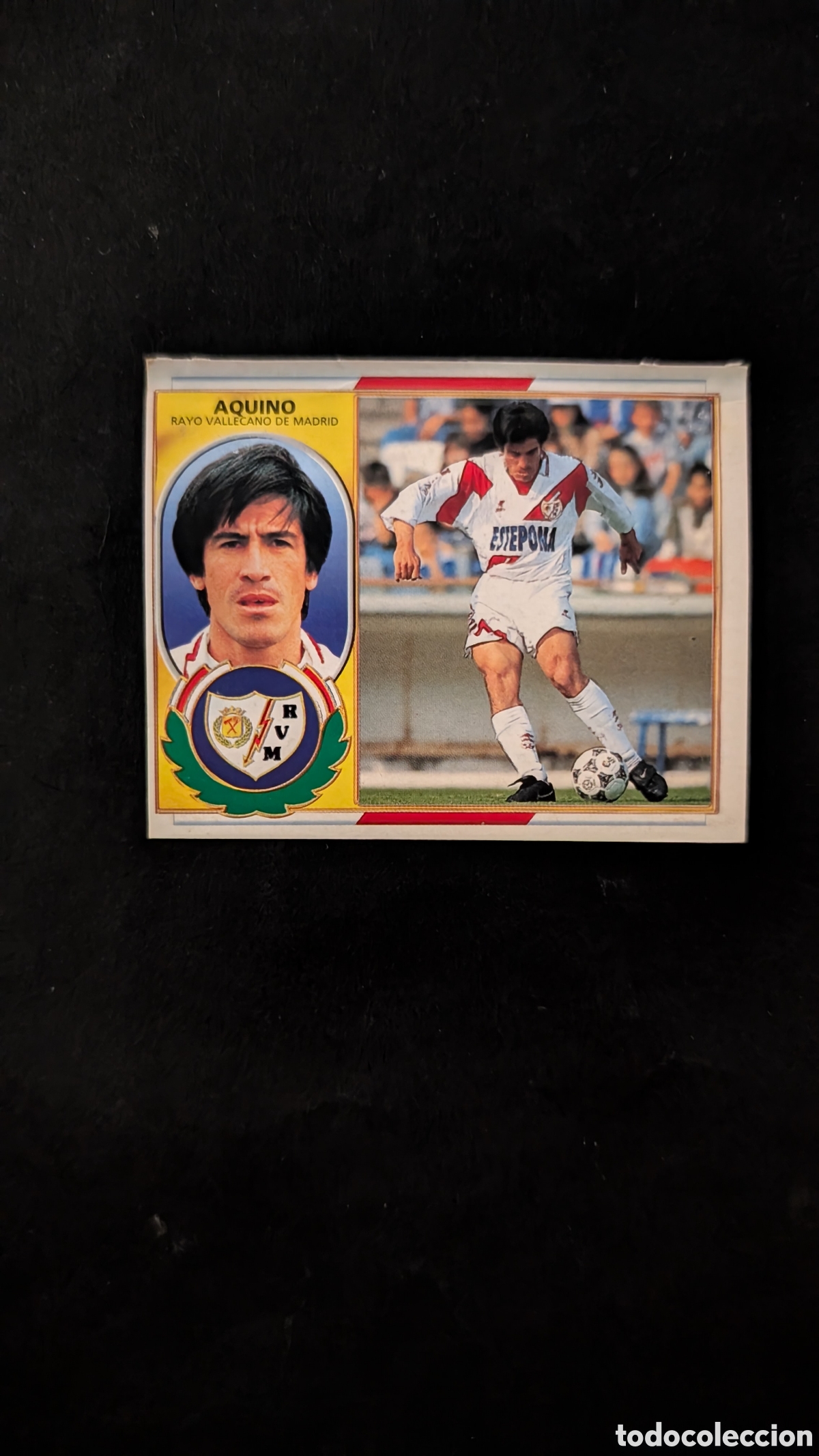 Cromos de f&uacute;tbol: AQUINO RAYO VALLECANO BAJA LIGA ESTE 1996/97 96 97 VENTANILLA MINIMA