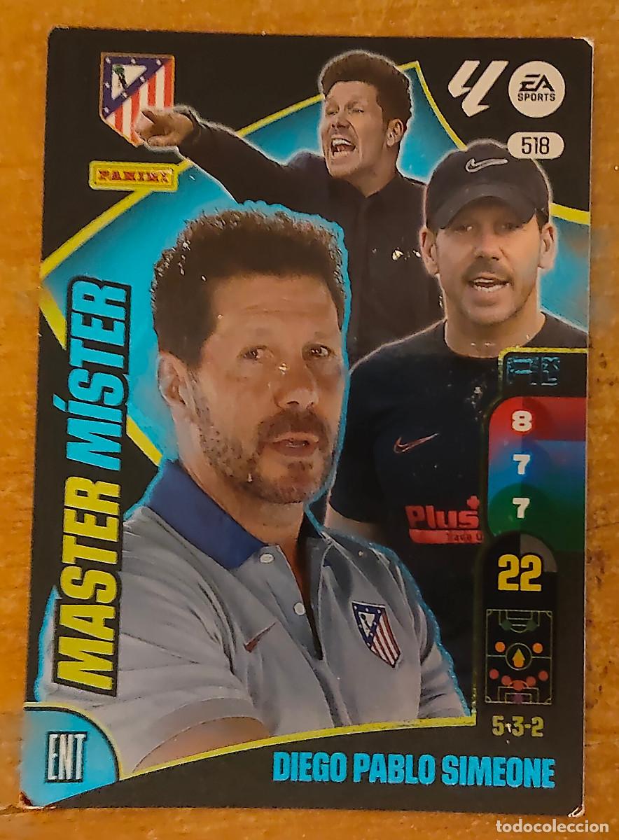 Cromos de f&uacute;tbol: 518 Diego Pablo Cholo Simeone, Atl&eacute;tico de Madrid Master Mister, Panini Adrenalyn XL 2024 2025 24 25