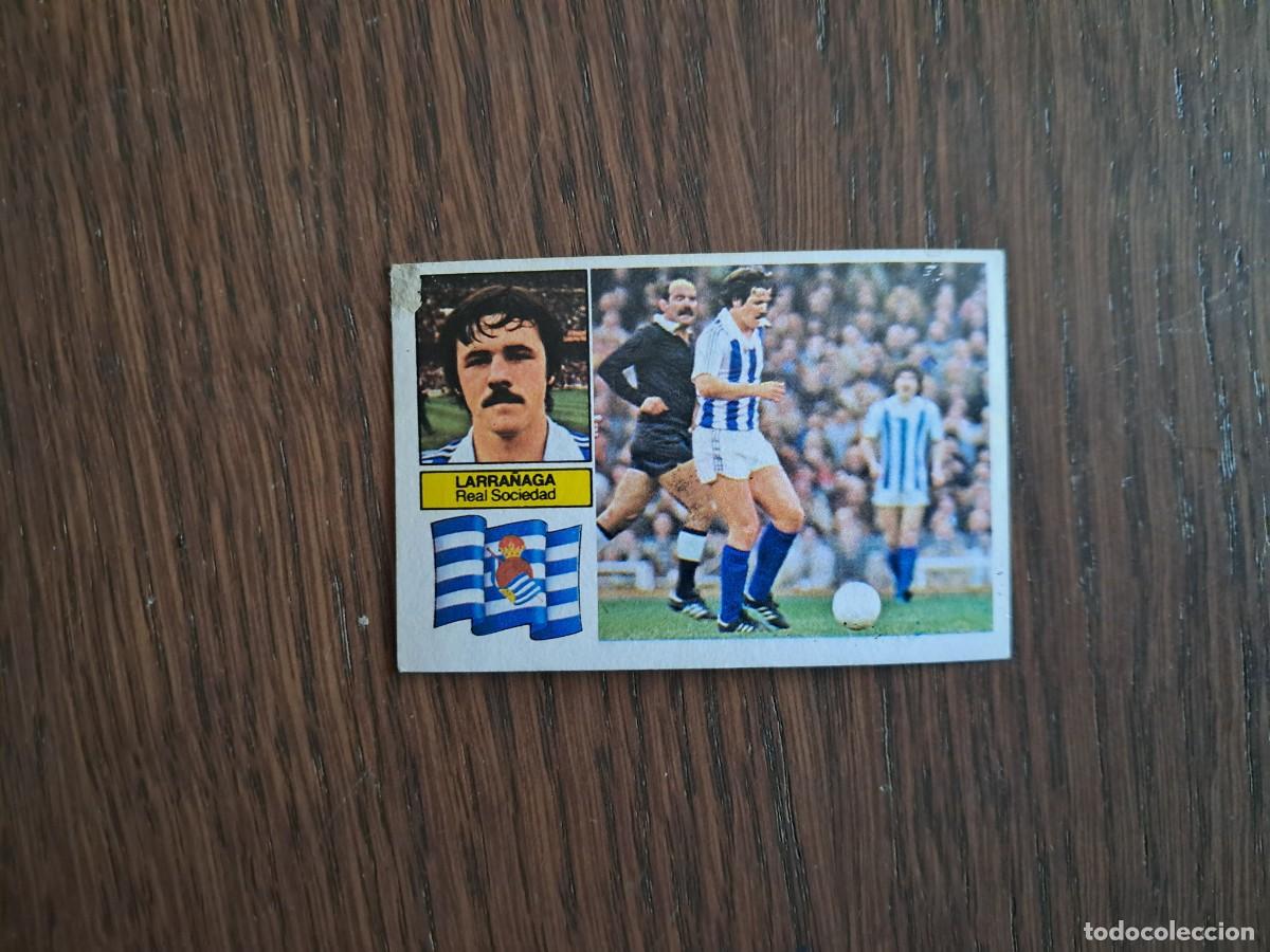 Cromos de f&uacute;tbol: cromo de futbol, ediciones Este, liga 82-83, Larra&ntilde;aga, Real Sociedad, sin pegar.