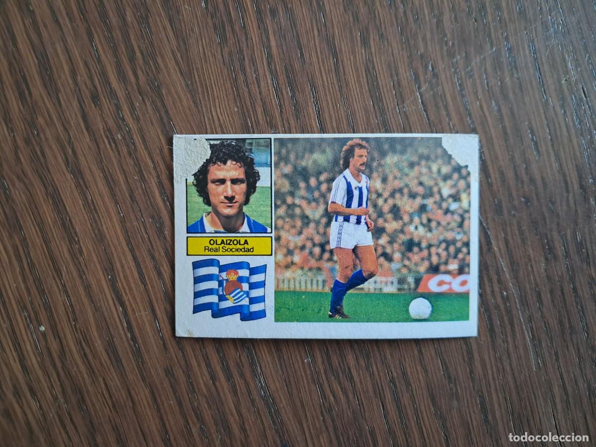 Cromos de f&uacute;tbol: cromo de futbol, ediciones Este, liga 82-83, Olaizola, Real Sociedad, sin pegar.