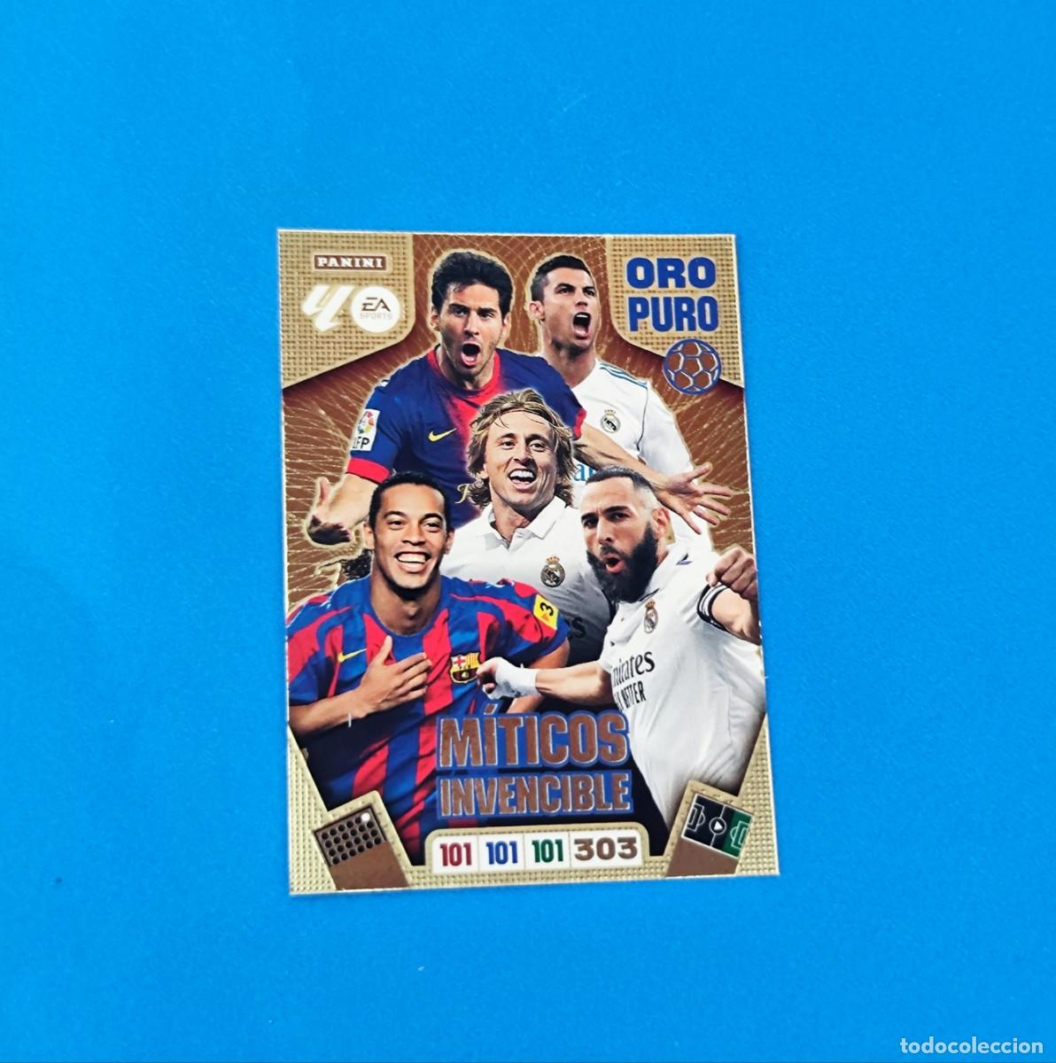 Cromos de f&uacute;tbol: Adrenalyn 2025 2026 / 25 26 M&iacute;ticos Invencible Oro Puro Messi Cristiano Ronaldo