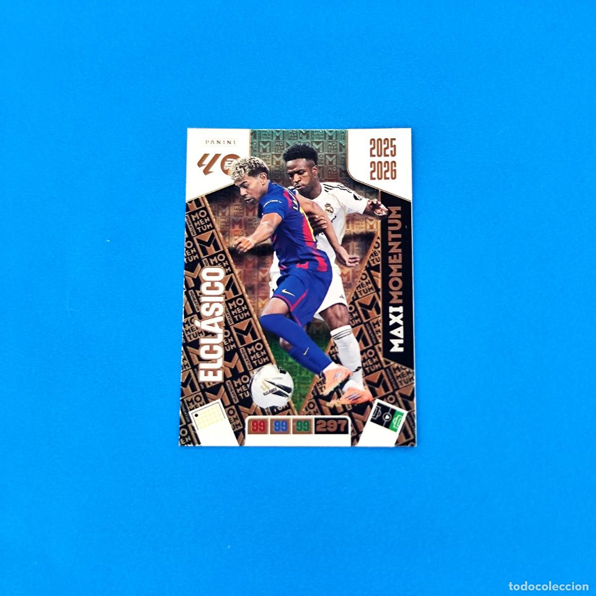 Cromos de f&uacute;tbol: Adrenalyn 2025 2026 / 25 26 Maxi Momentum El Cl&aacute;sico Vinicius Lamine Yamal