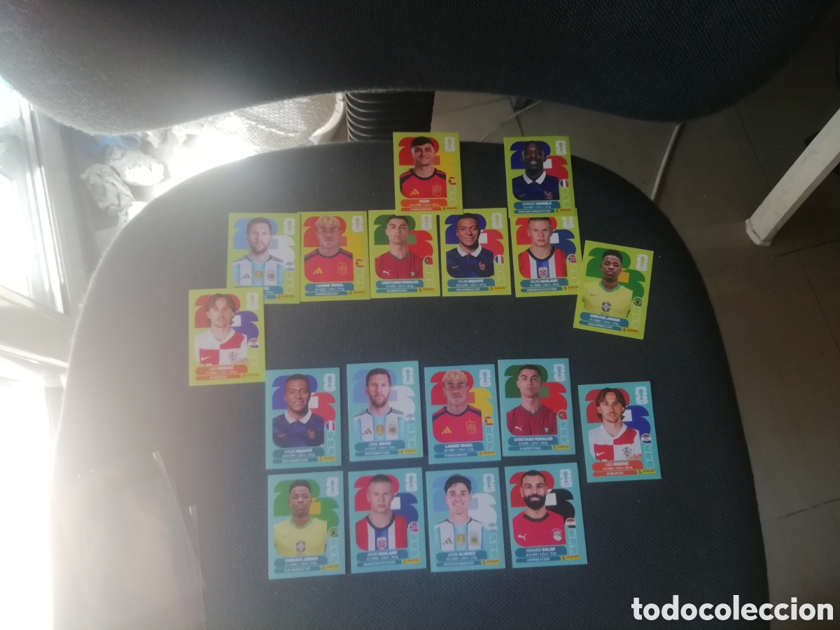 Cromos de f&uacute;tbol: Cromos Mundial 2026. Lote de 9 cracks