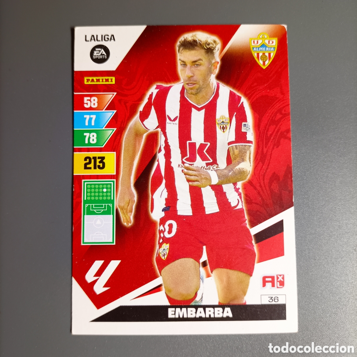 Cromos de f&uacute;tbol: ADRENALYN. LIGA 2023-2024 (ALMER&Iacute;A) №36 EMBARBA