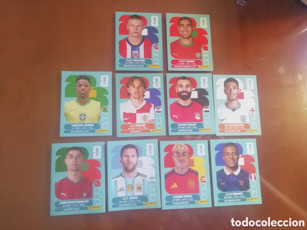 Cromos de f&uacute;tbol: Cromos Mundial 2026. Lote de cracks &uacute;nicos.