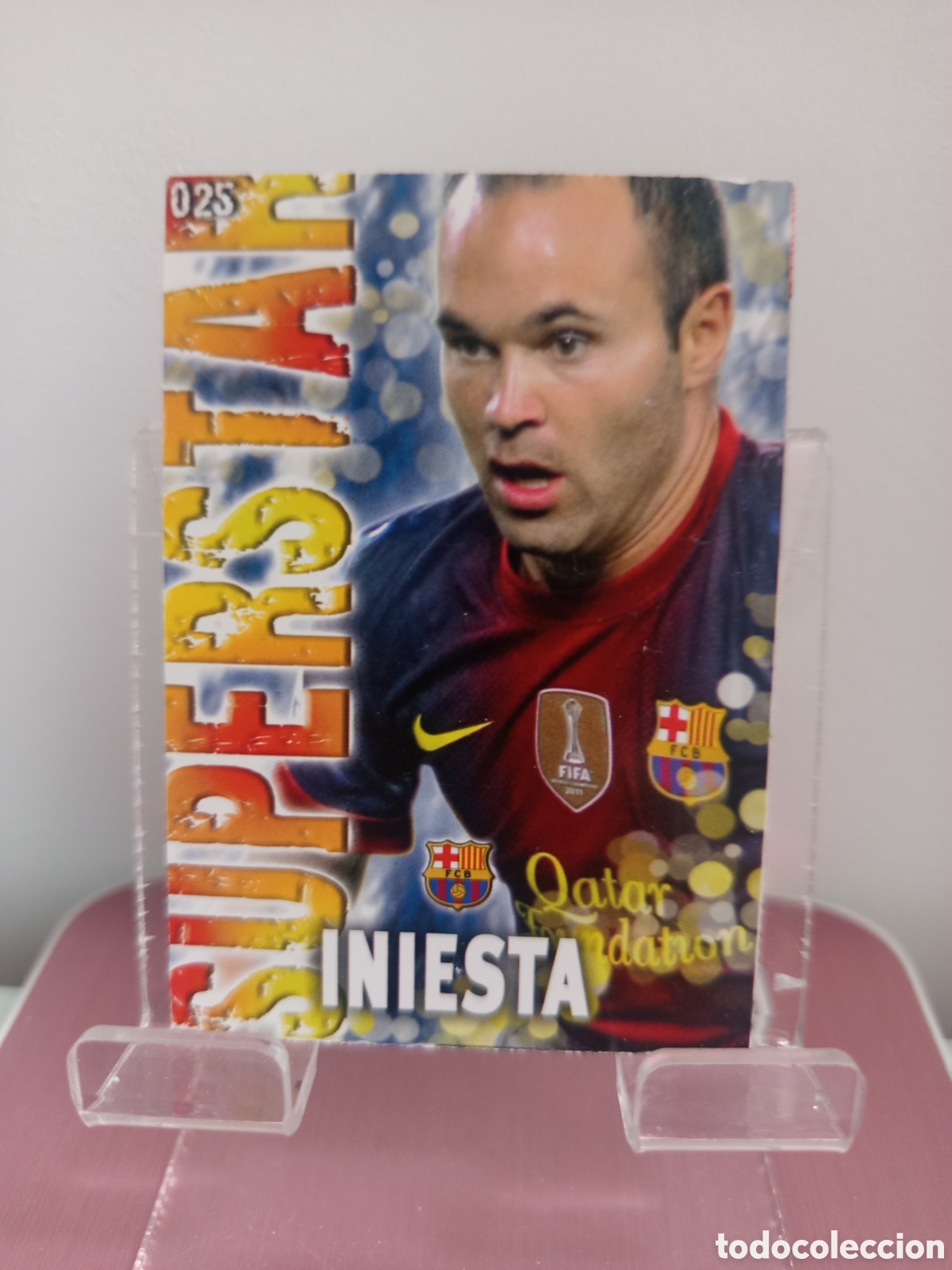Cromos de f&uacute;tbol: ❇️ CROMO ⚽ INIESTA BARCELONA 25 SUPERSTAR FICHAS LIGA QUIZ GAME 2014 13 14 2013 2014 MUNDICROMO ❇️