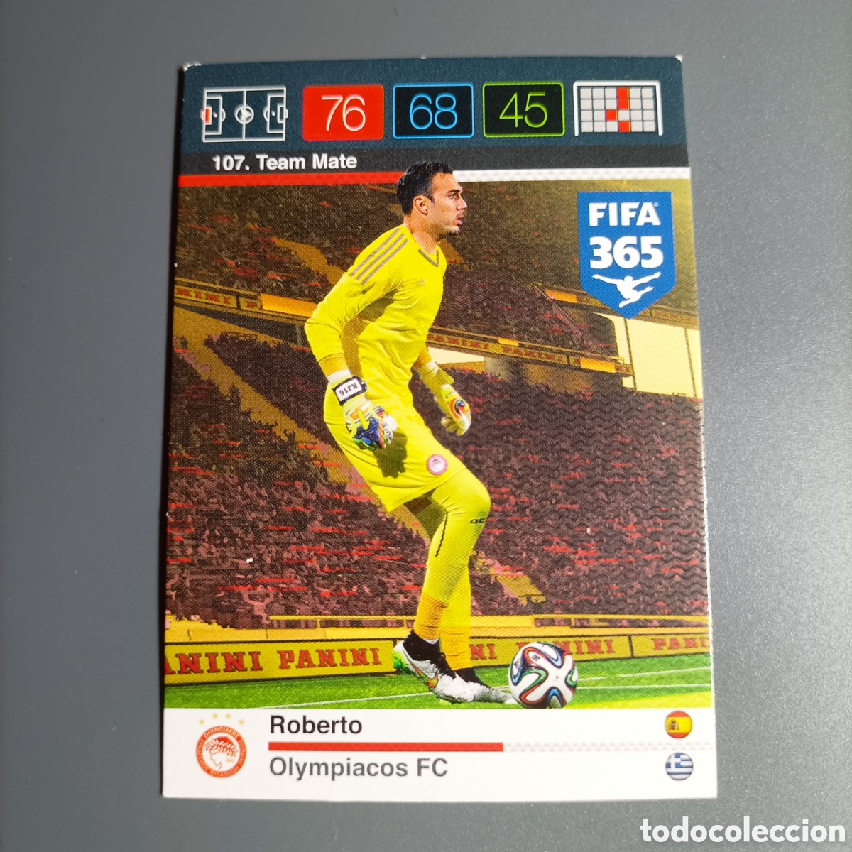 Cromos de f&uacute;tbol: CARD ADRENALYN XL FIFA 365 PANINI 2016 (OLYMPIACOS FC) №107 ROBERTO