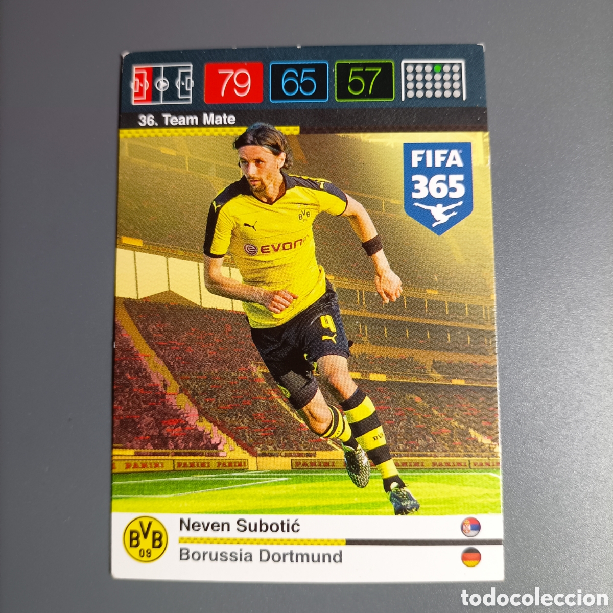 Cromos de f&uacute;tbol: CARD ADRENALYN XL FIFA 365 PANINI 2016 (BORUSSIA DORTMUND) №36 NEVEN SUBOTIC