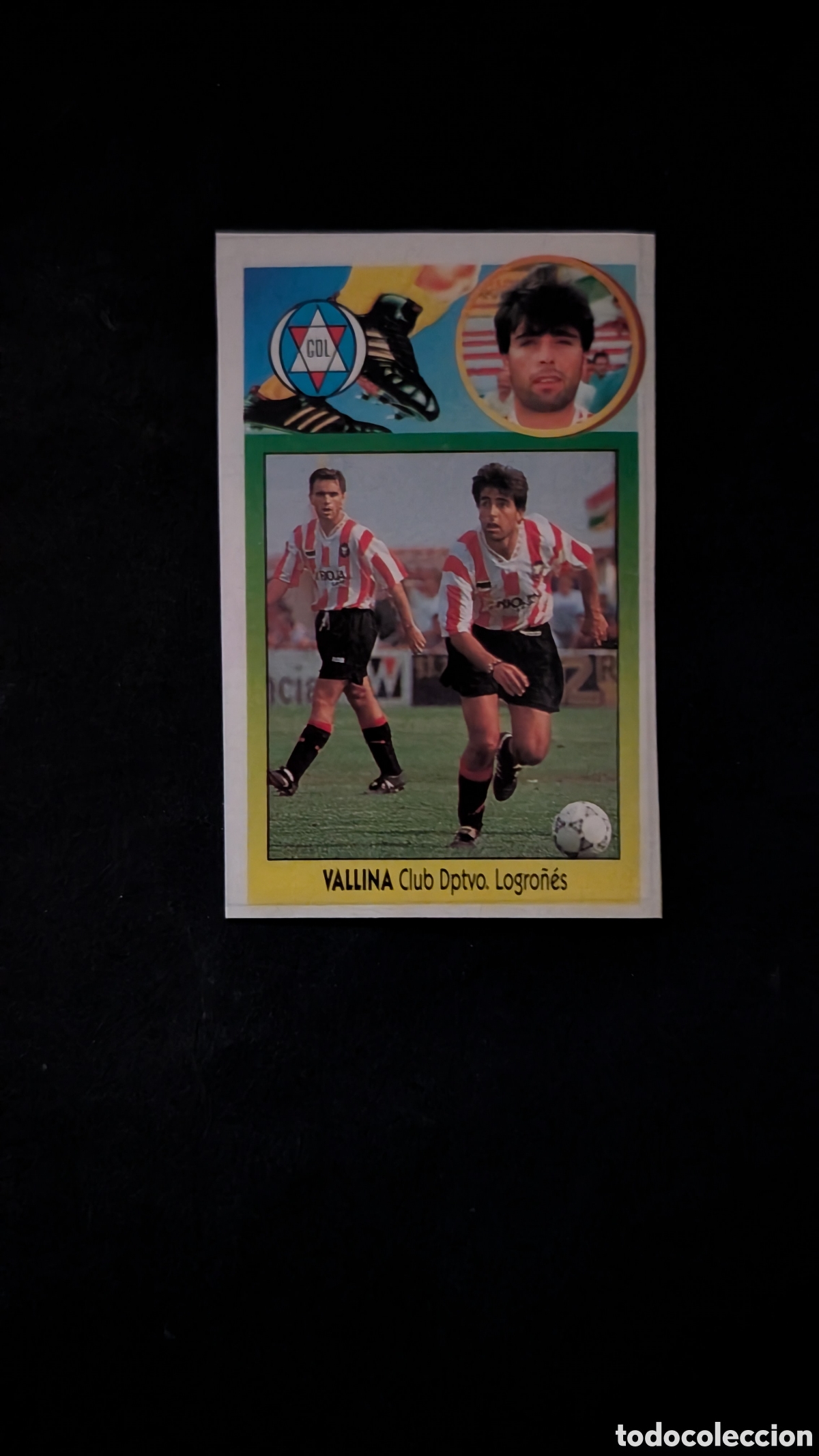 Football Stickers: VALLINA LOGRO&Ntilde;ES FICHAJE 32 LIGA ESTE 1993/94 93 94 ADHESIVO RECORTADO