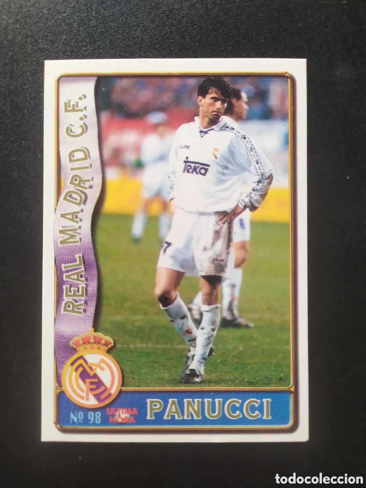 Fu&szlig;ball-Sticker: Mundicromo fichas Liga 1996 1997 96 97 Panucci ultima hora n&deg; 98 Real Madrid