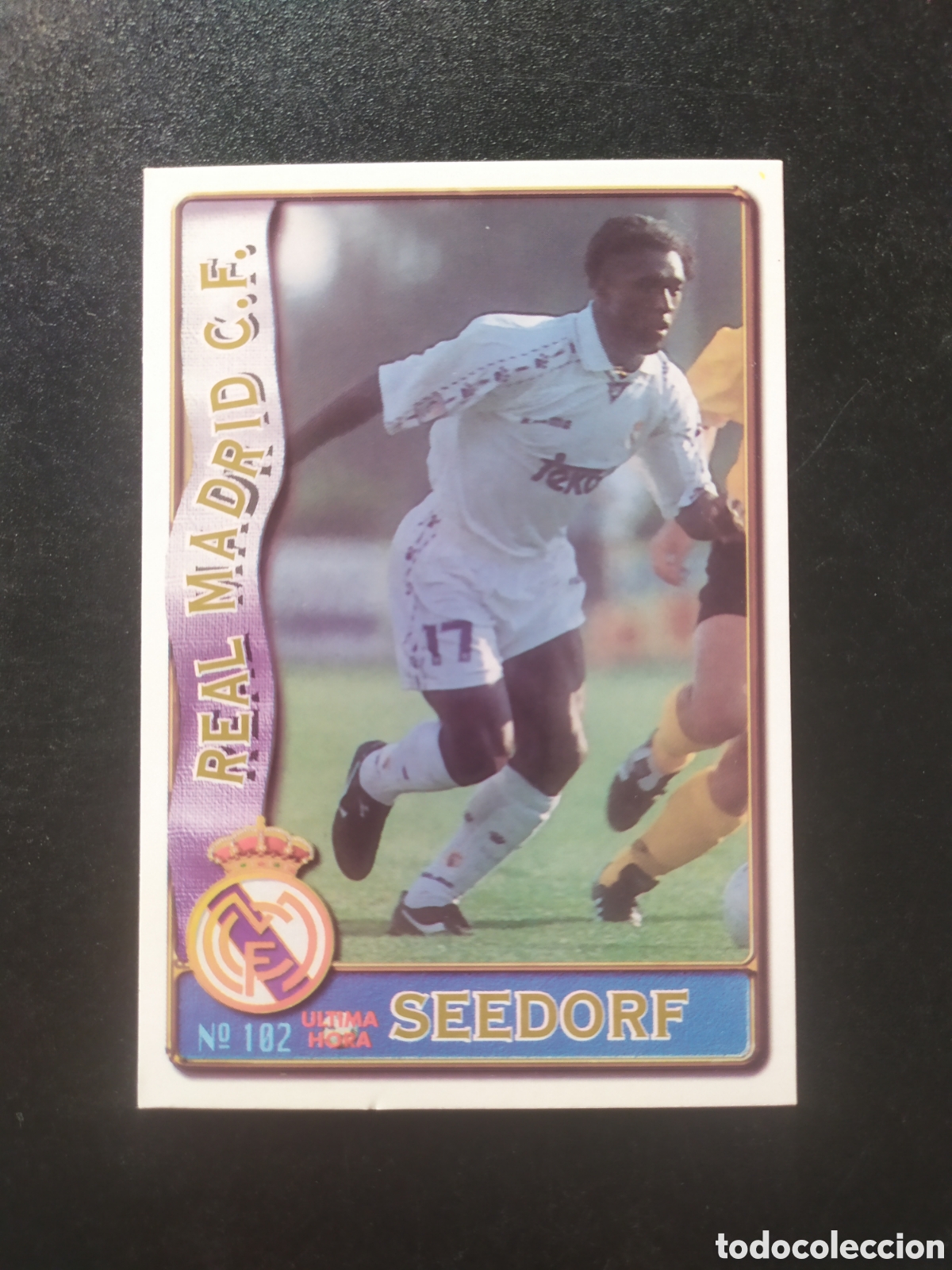 Cromos de f&uacute;tbol: Mundicromo fichas Liga 1996 1997 96 97 Seedorf ultima hora n&deg; 102 Real Madrid