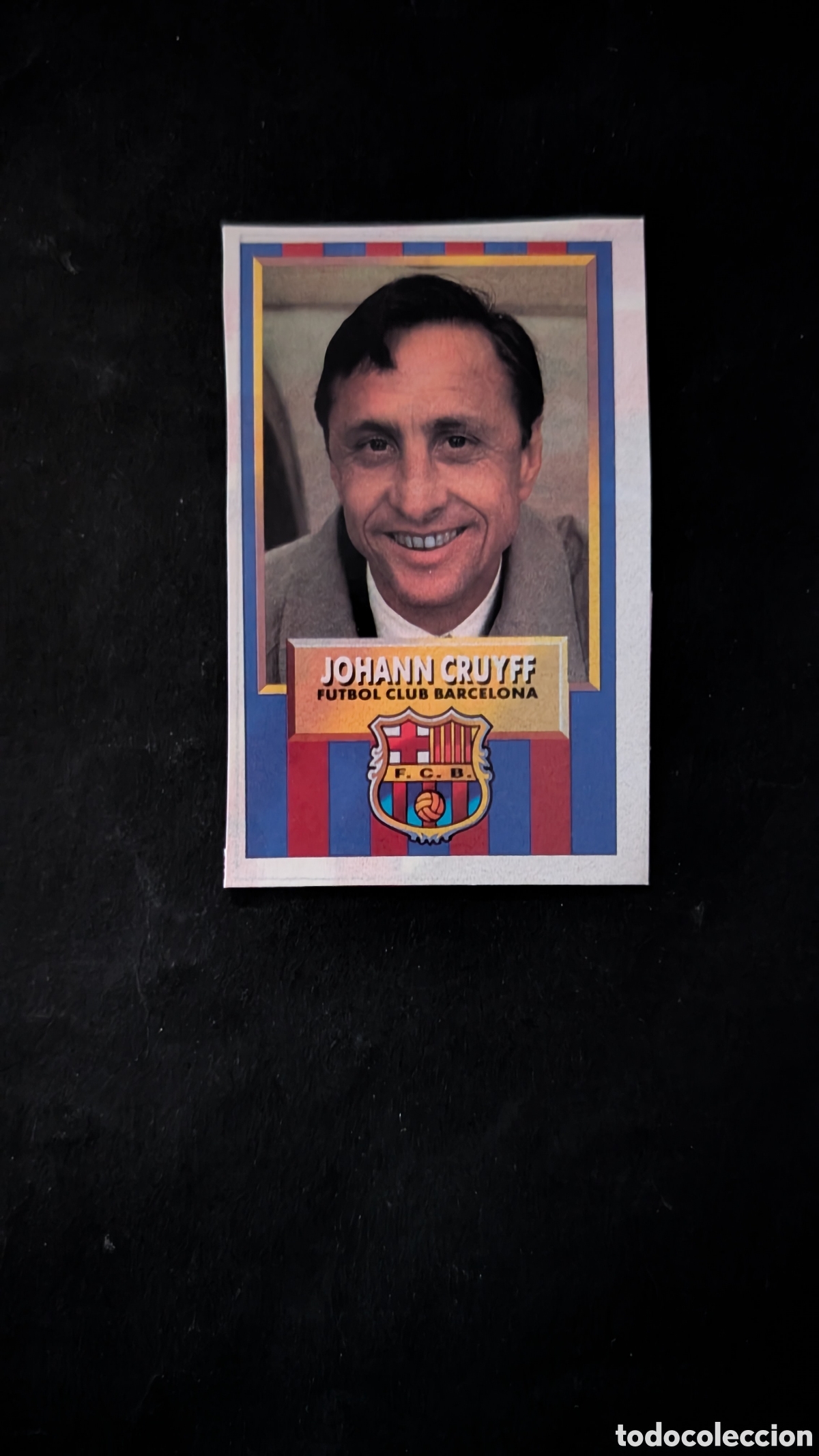 Figurine di Calcio: JOHANN CRUYFF ENTRENADOR BARCELONA LIGA ESTE 1993/94 93 94 ADHESIVO RECORTADO