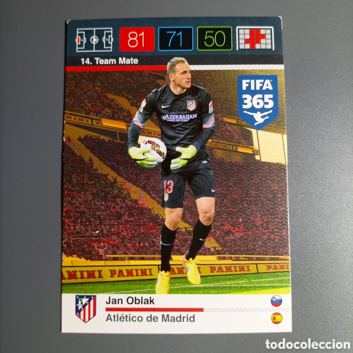 Figurine di Calcio: CARD ADRENALYN XL FIFA 365 PANINI 2016 (ATL&Eacute;TICO DE MADRID) №14 JAN OBLAK