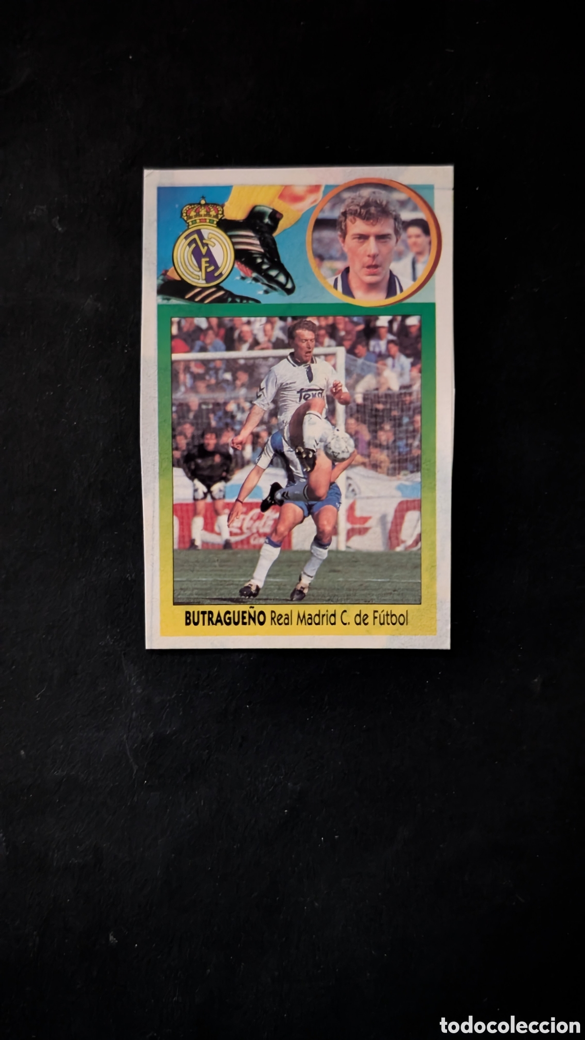 Figurine di Calcio: BUTRAGUE&Ntilde;O REAL MADRID LIGA ESTE 1993/94 93 94 ADHESIVO RECORTADO