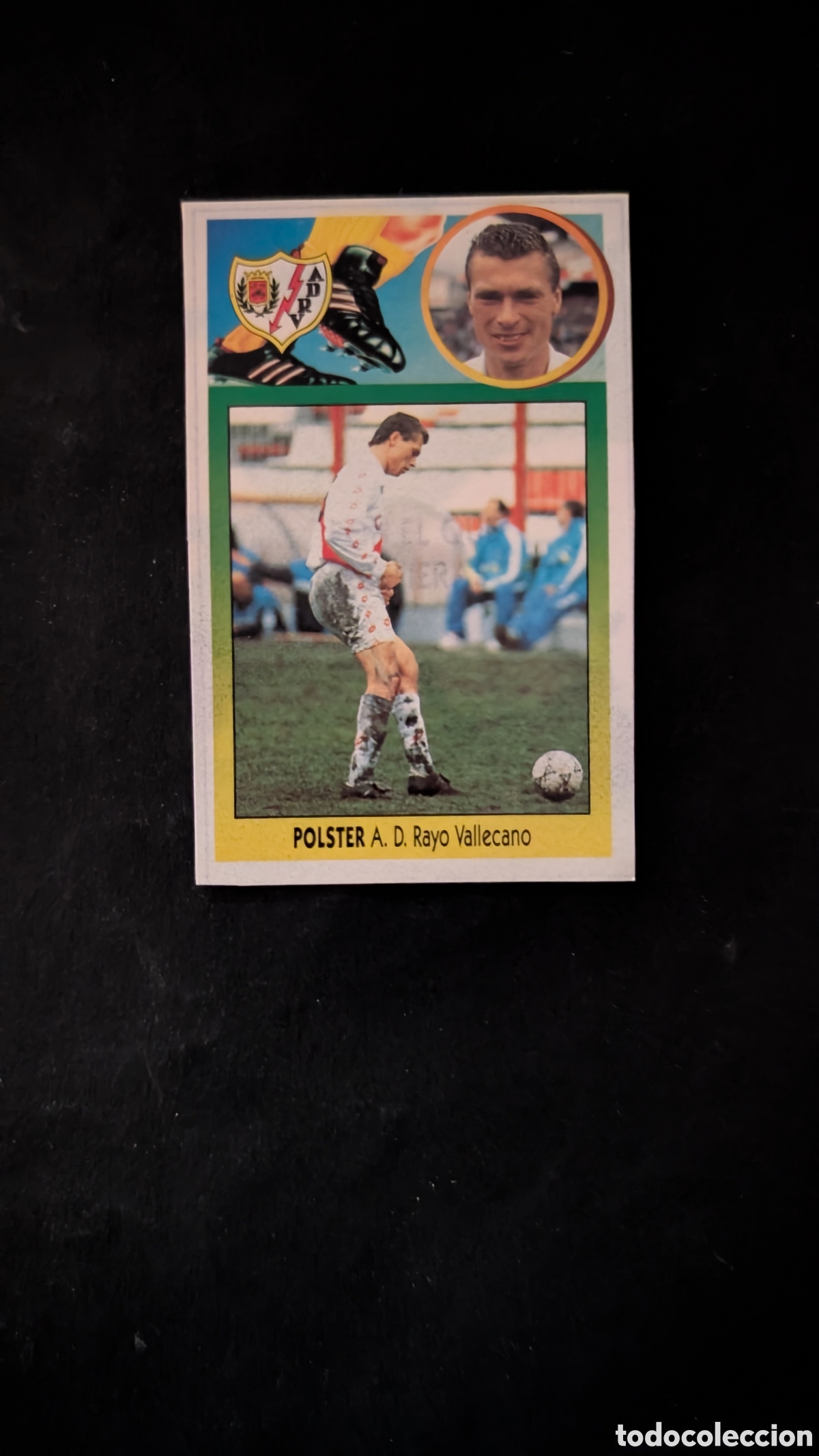 Figurine di Calcio: POLSTER RAYO VALLECANO BAJA LIGA ESTE 1993/94 93 94 ADHESIVO RECORTADO