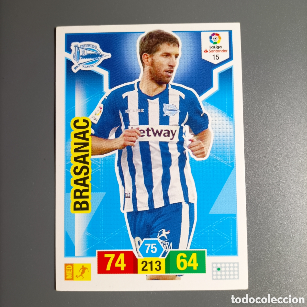 Football Stickers: ADRENALYN. LIGA 2018-2019 (ALAVES) №15 BRASANAC