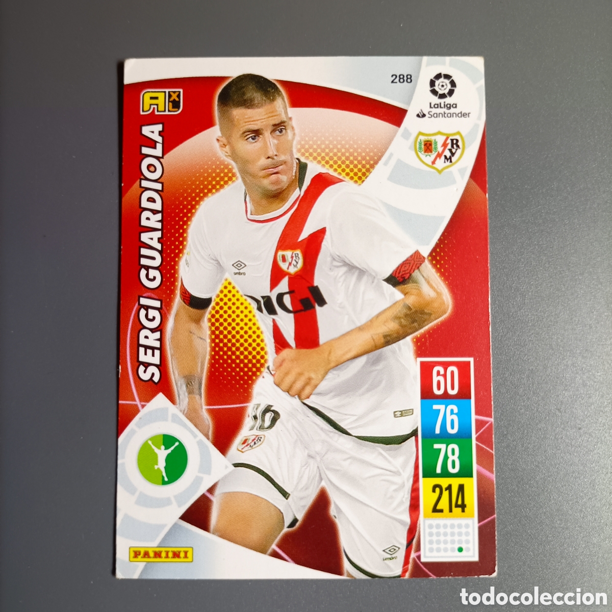 Cromos de f&uacute;tbol: ADRENALYN. LIGA 2021-2022 (RAYO) №288 SERGI GUARDIOLA