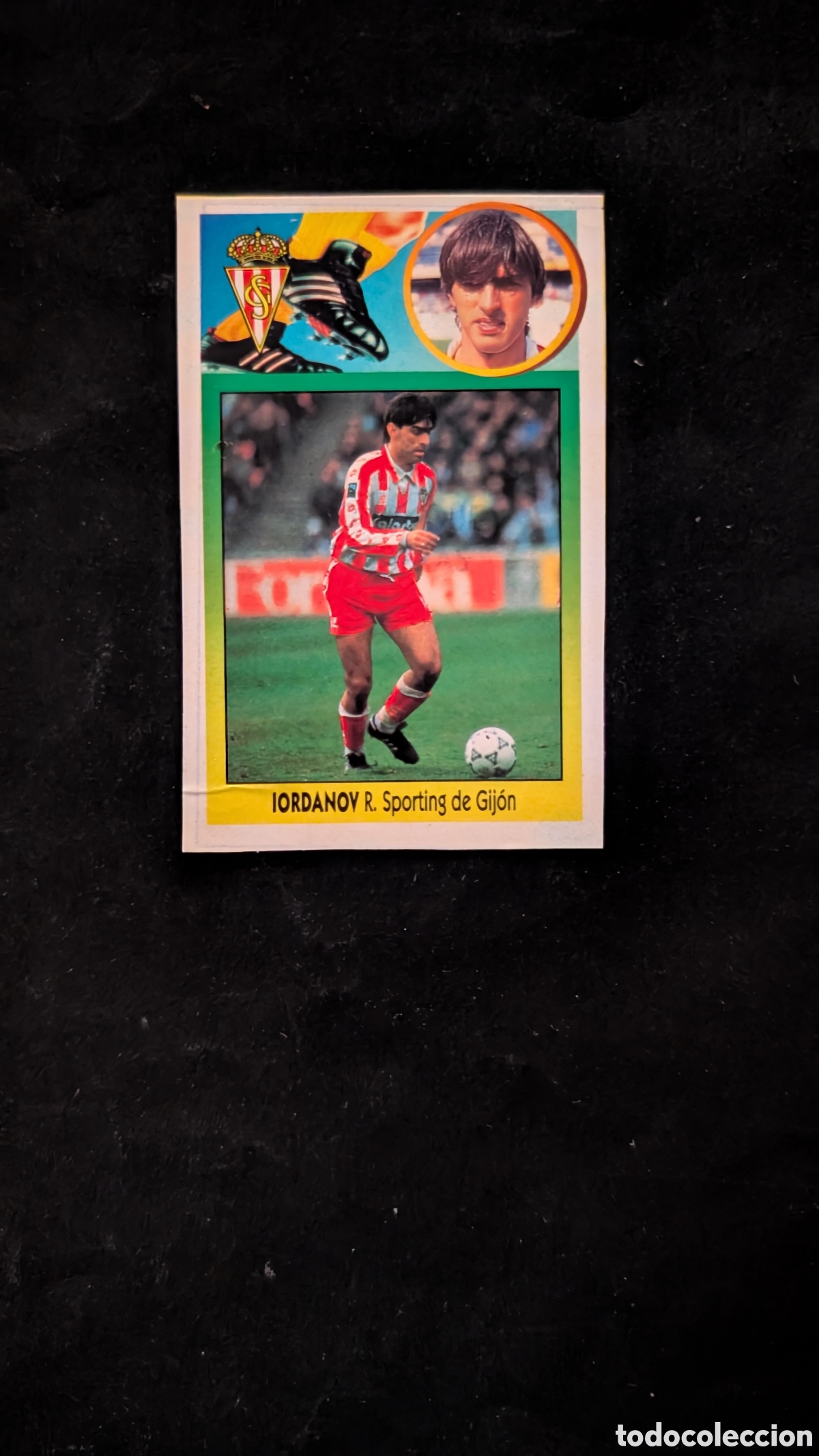 Cromos de f&uacute;tbol: IORDANOV SPORTING GIJ&Oacute;N BAJA LIGA ESTE 1993/94 93 94 ADHESIVO RECORTADO
