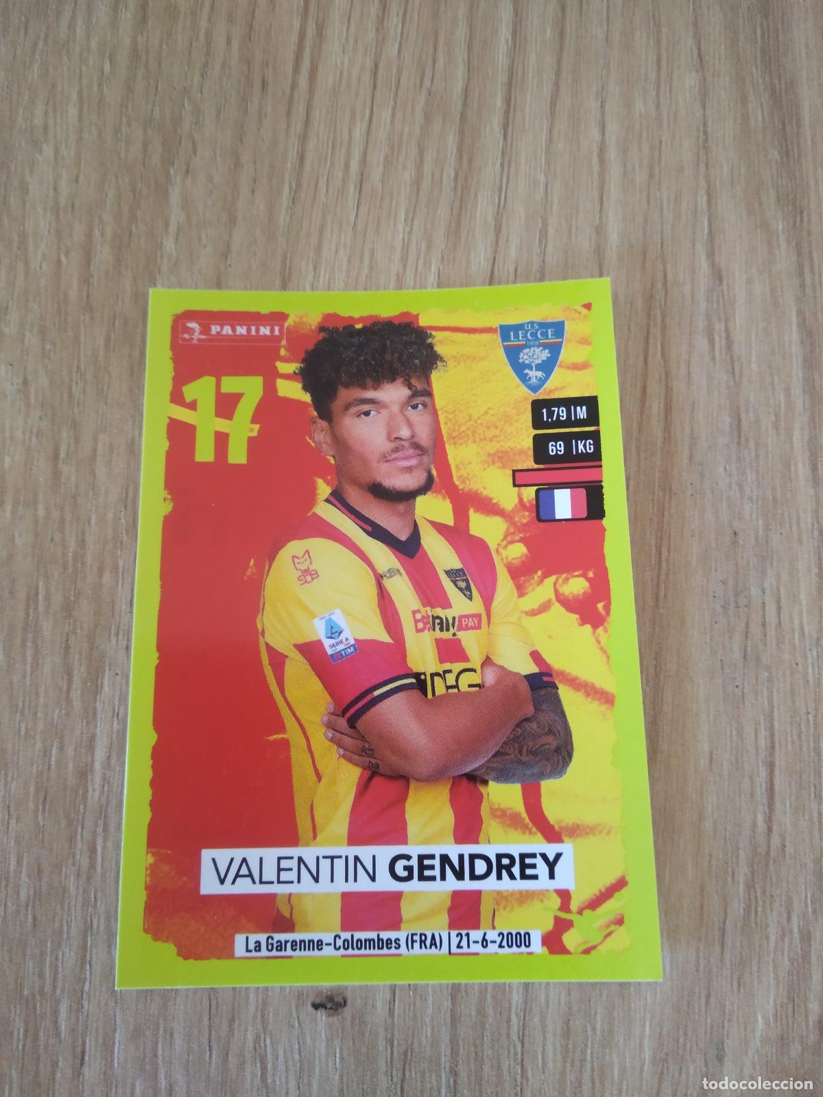 Cromos de f&uacute;tbol: 288 VALENTIN GENDREY LECCE CROMO FUTBOL PANINI LIGA ITALIA 23-24 CALCIATORI 2023-2024