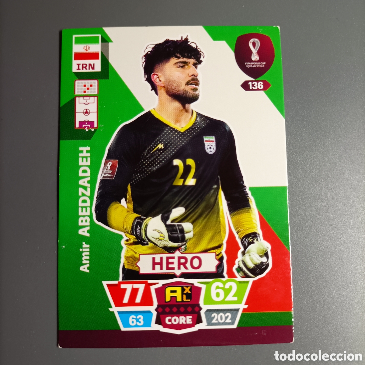 Cromos de f&uacute;tbol: ADRENALYN. FIFA WORLD CUP QATAR 2022. (IRN.) №136 ABEDZADEH