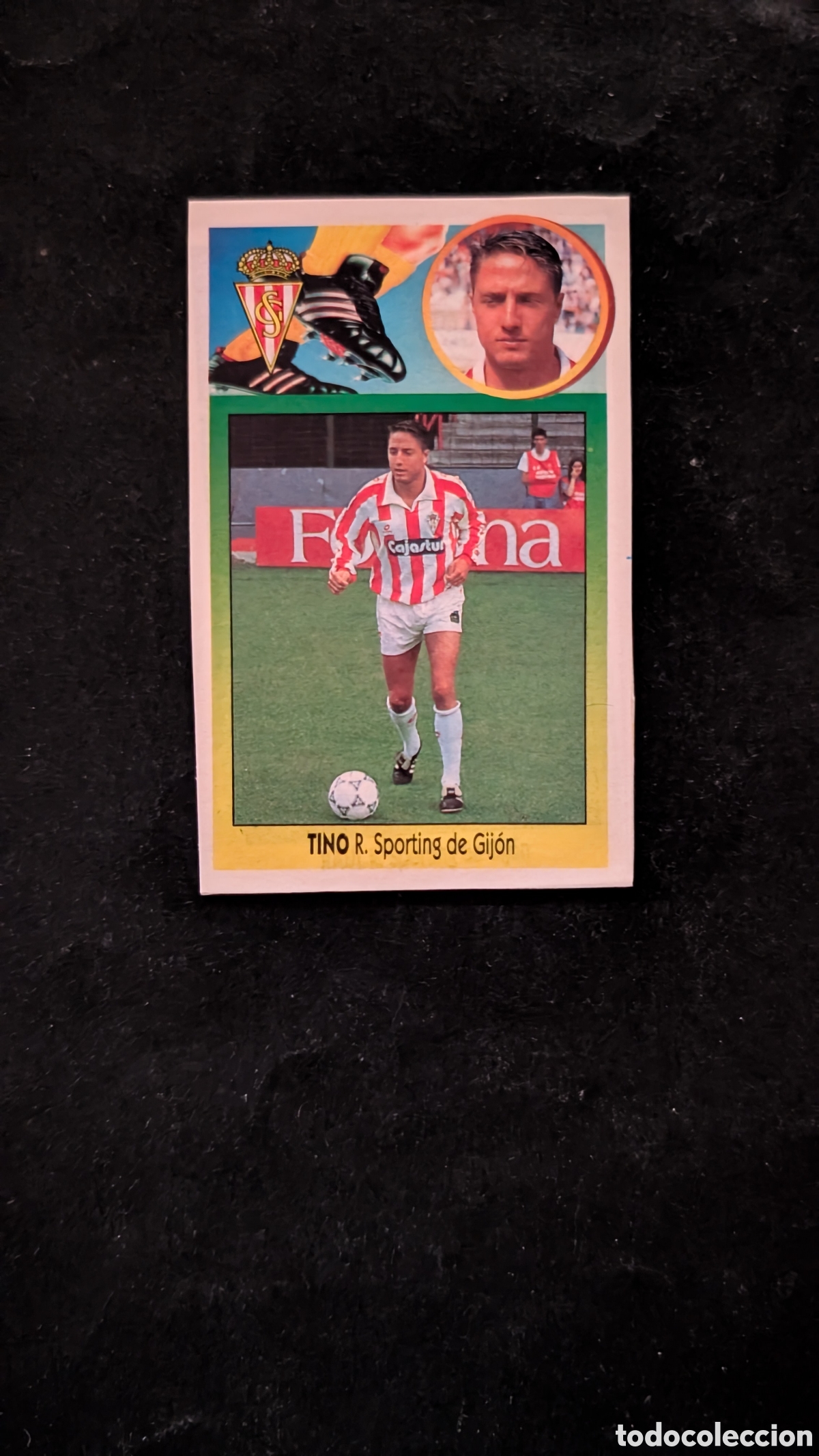 Cromos de f&uacute;tbol: TINO SPORTING GIJ&Oacute;N COLOCA LIGA ESTE 1993/94 93 94 ADHESIVO RECORTADO
