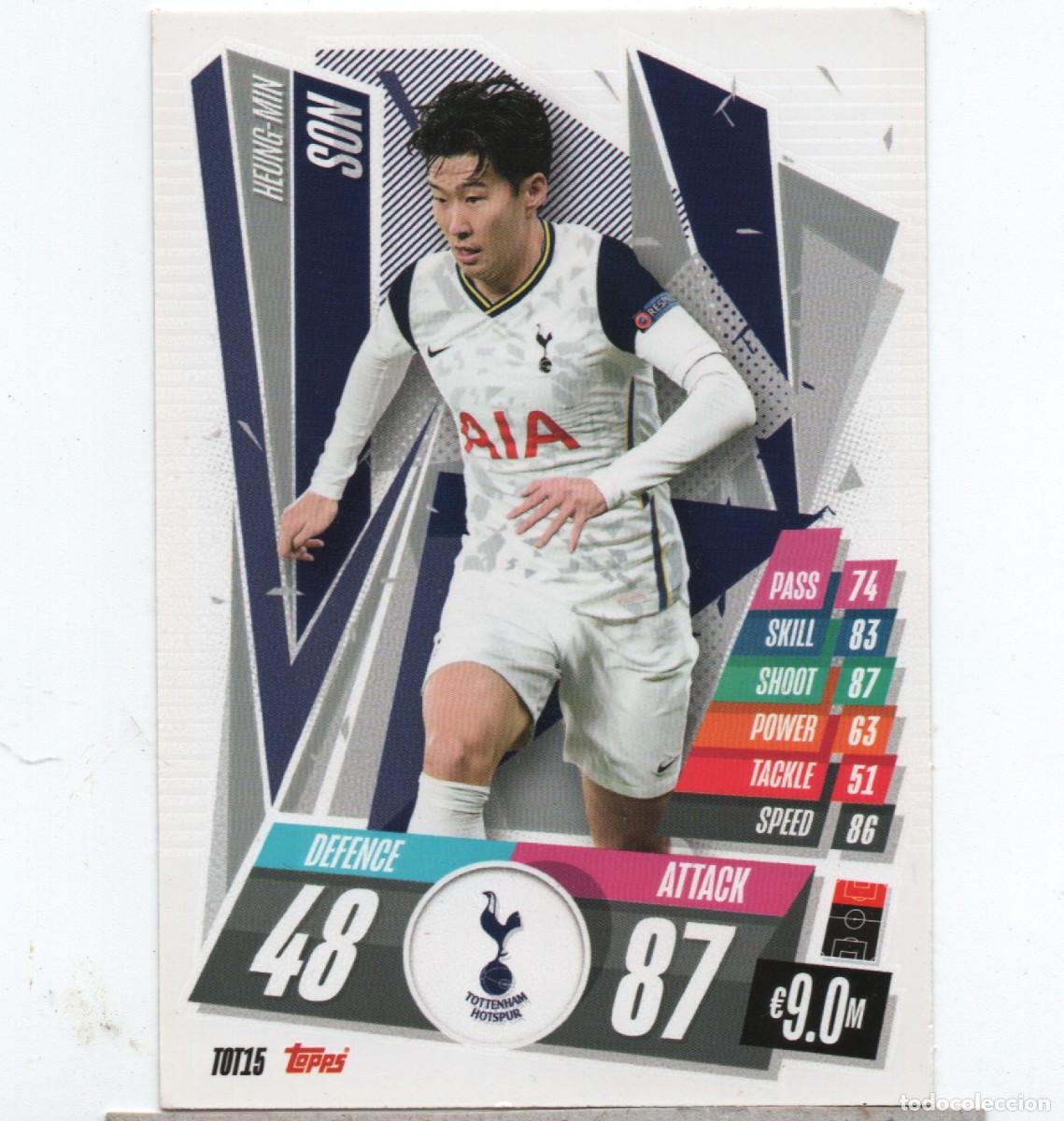 Cromos de f&uacute;tbol: TOPPS MATCH ATTAX TOT15 HEUNG-MIN SON, TOTTENHAM HOTSPUR, GOOD CONDITION