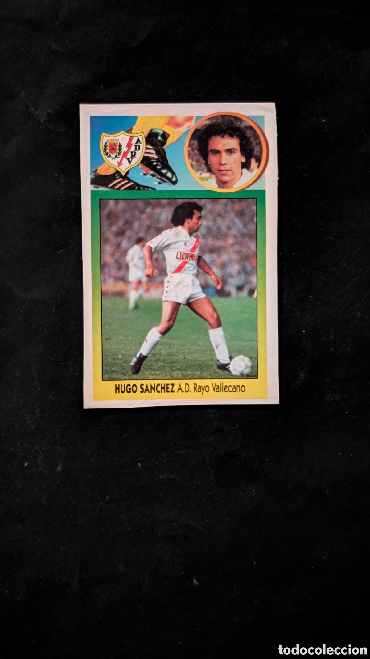 Cromos de f&uacute;tbol: HUGO SANCHEZ RAYO VALLECANO VERSION COLOCA LIGA ESTE 1993/94 93 94 ADHESIVO RECORTADO
