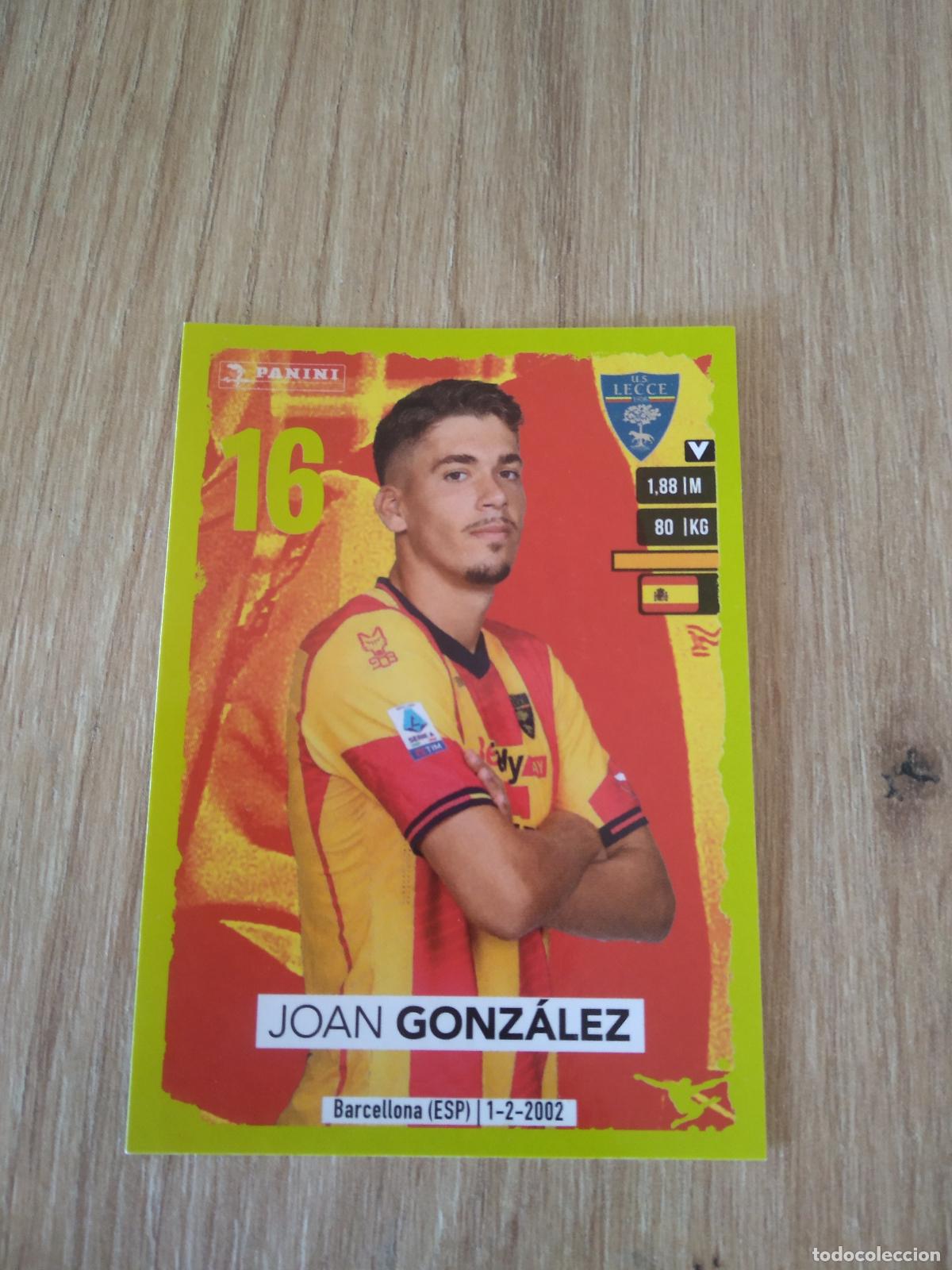 Cromos de f&uacute;tbol: 294 JOAN GONZALEZ LECCE CROMO FUTBOL PANINI LIGA ITALIA 23-24 CALCIATORI 2023-2024