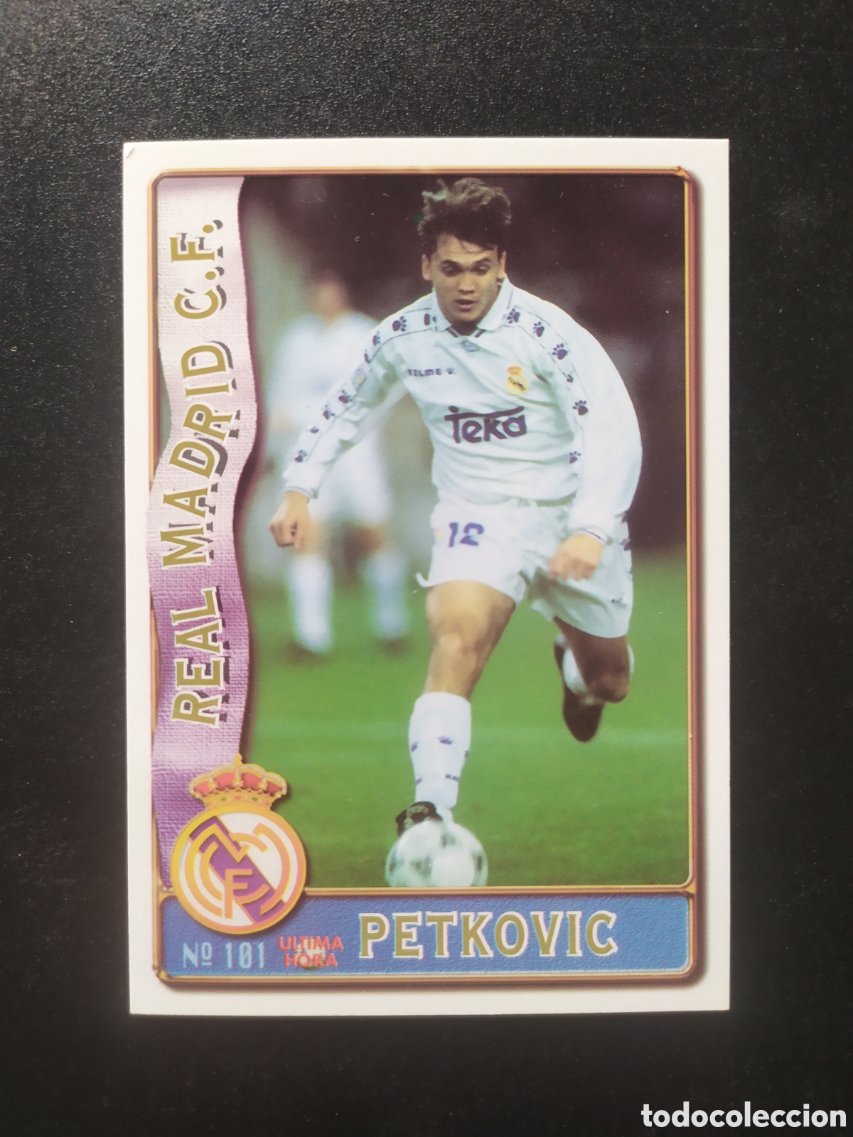 Fu&szlig;ball-Sticker: Mundicromo fichas Liga 1996 1997 96 97 Petkovic ultima hora n&deg; 101 Real Madrid