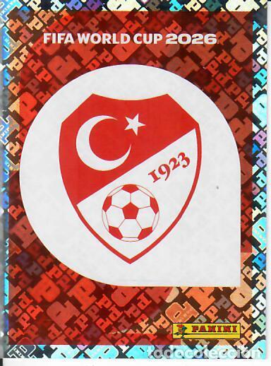 Cromos de f&uacute;tbol: CROMO PANINI MUNDIAL WORLD CUP 2026 - TUR1 TUR 1 - ESCUDO - TURQU&Iacute;A