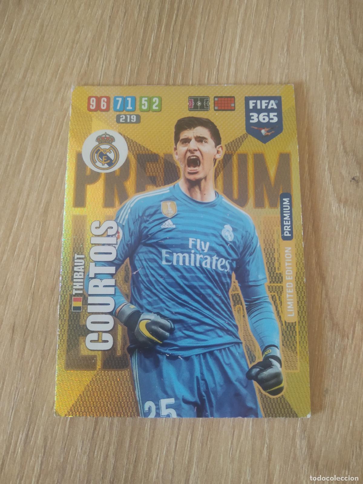 Cromos de f&uacute;tbol: COURTOIS REAL MADRID EDICION LIMITADA CROMO FUTBOL FIFA 365 19-20 ADRENALYN PANINI 2019-2020