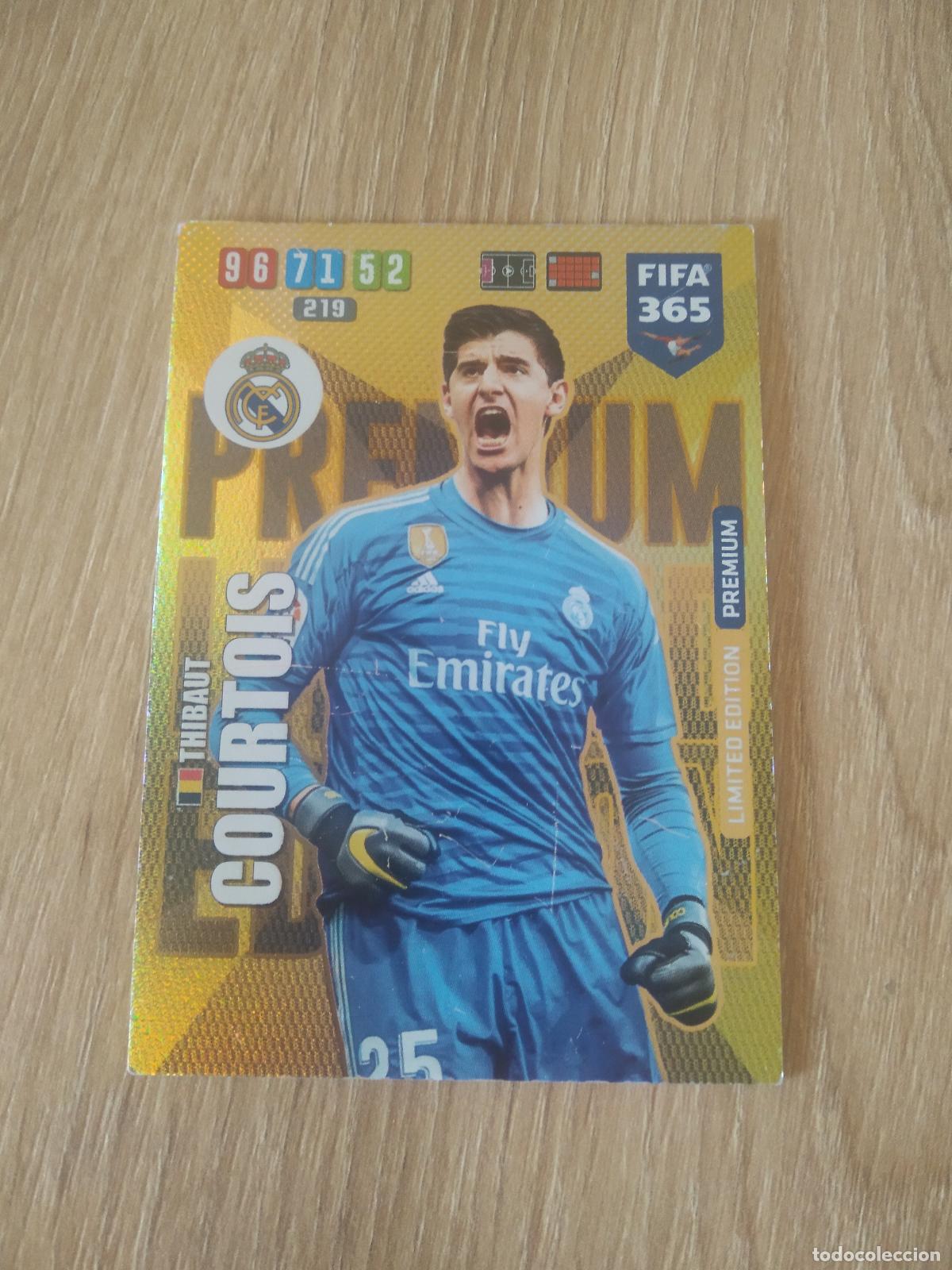 Cromos de f&uacute;tbol: COURTOIS REAL MADRID EDICION LIMITADA CROMO FUTBOL FIFA 365 19-20 ADRENALYN PANINI 2019-2020