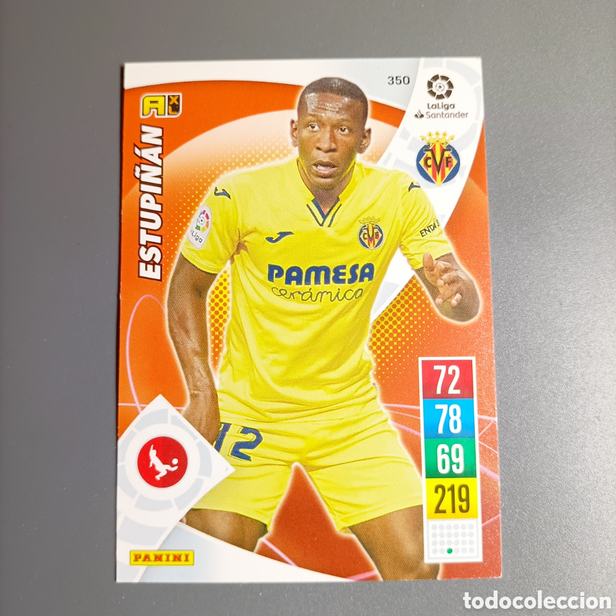 Cromos de f&uacute;tbol: ADRENALYN. LIGA 2021-2022 (VILLARREAL) №350 ESTUPI&Ntilde;AN