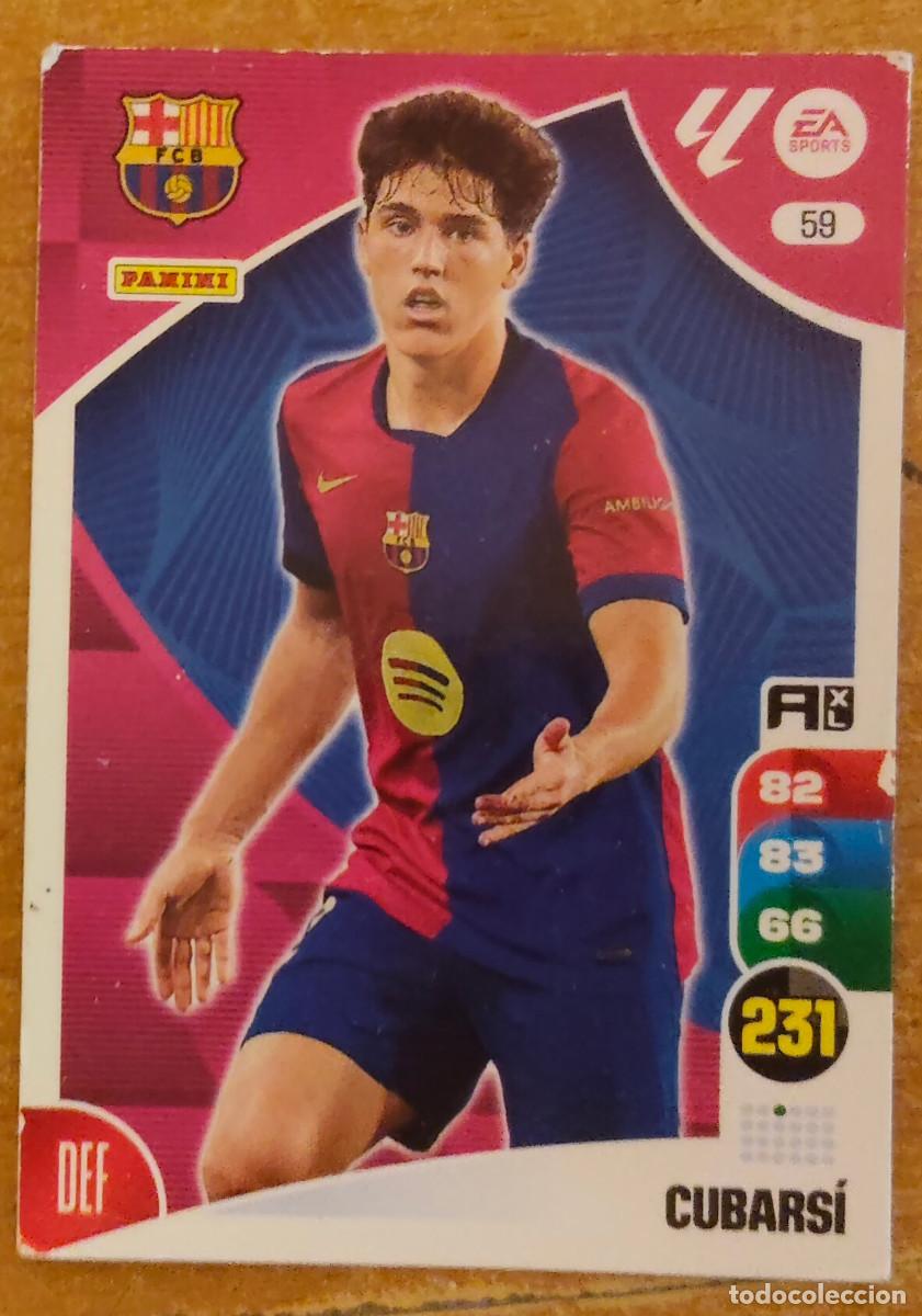 Cromos de f&uacute;tbol: 59 Pau Cubars&iacute;, FC Barcelona, Panini Adrenalyn XL 2024 2025 24 25