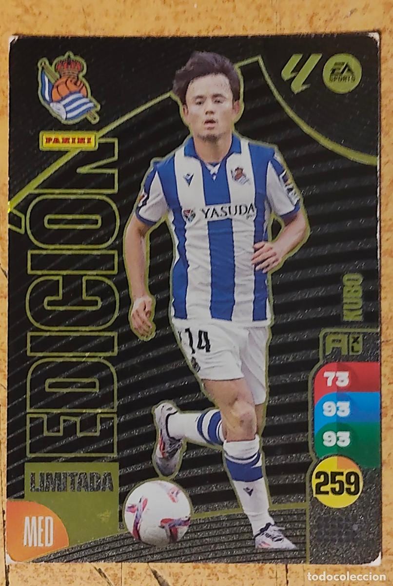 Cromos de f&uacute;tbol: TAKE KUBO (REALSOCIEDAD). CARTA EDICI&Oacute;N LIMITADA PANINI ADRENALYN XL LA LIGA 2024-25.