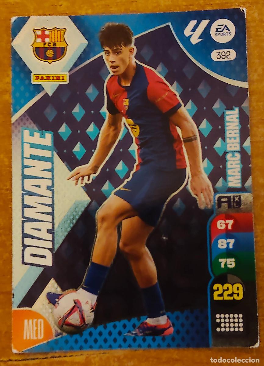 Cromos de f&uacute;tbol: LOTE PANINI ADRENALYN XL LA LIGA 2024 25 BARCELONA DIAMANTE N&ordm; 392 MARC BERNAL