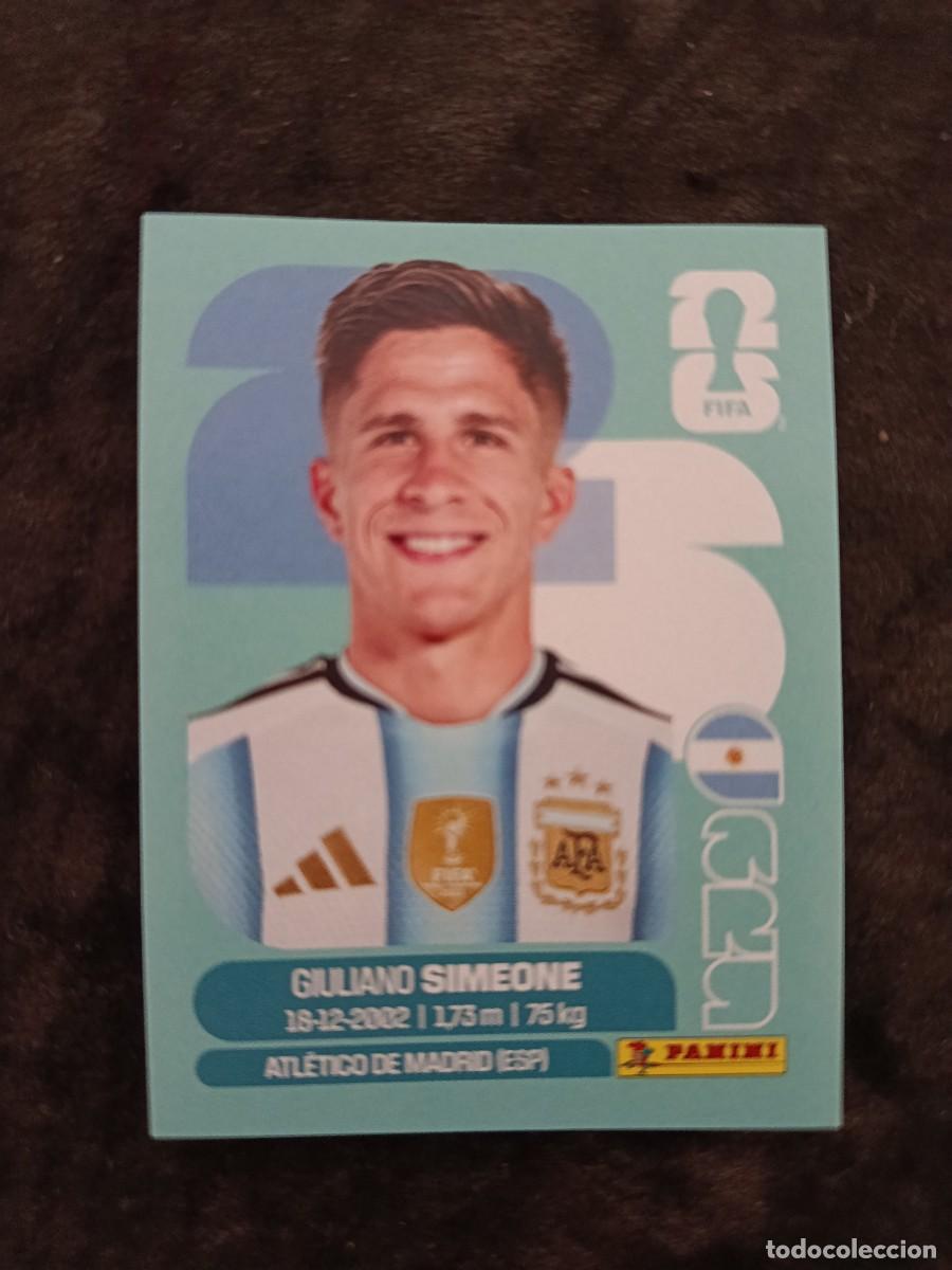 Cromos de f&uacute;tbol: FIFA WORLD CUP MUNDIAL 2026 PANINI. #ARG 20. GIULIANO SIMEONE. ARGENTINA.