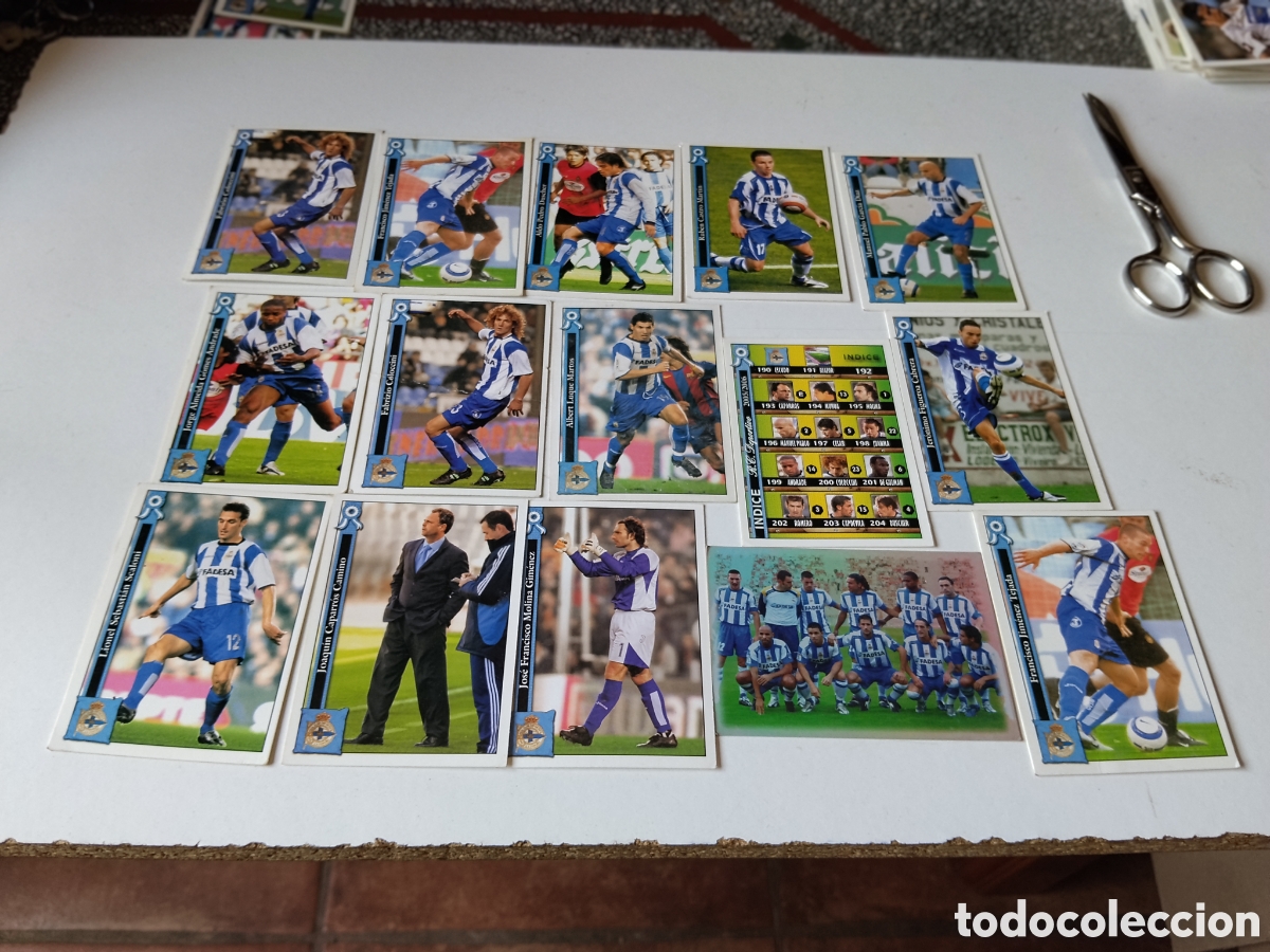 Cromos de f&uacute;tbol: 15 Cromos del 2005/2006 Real Club deportivo de A Coru&ntilde;a