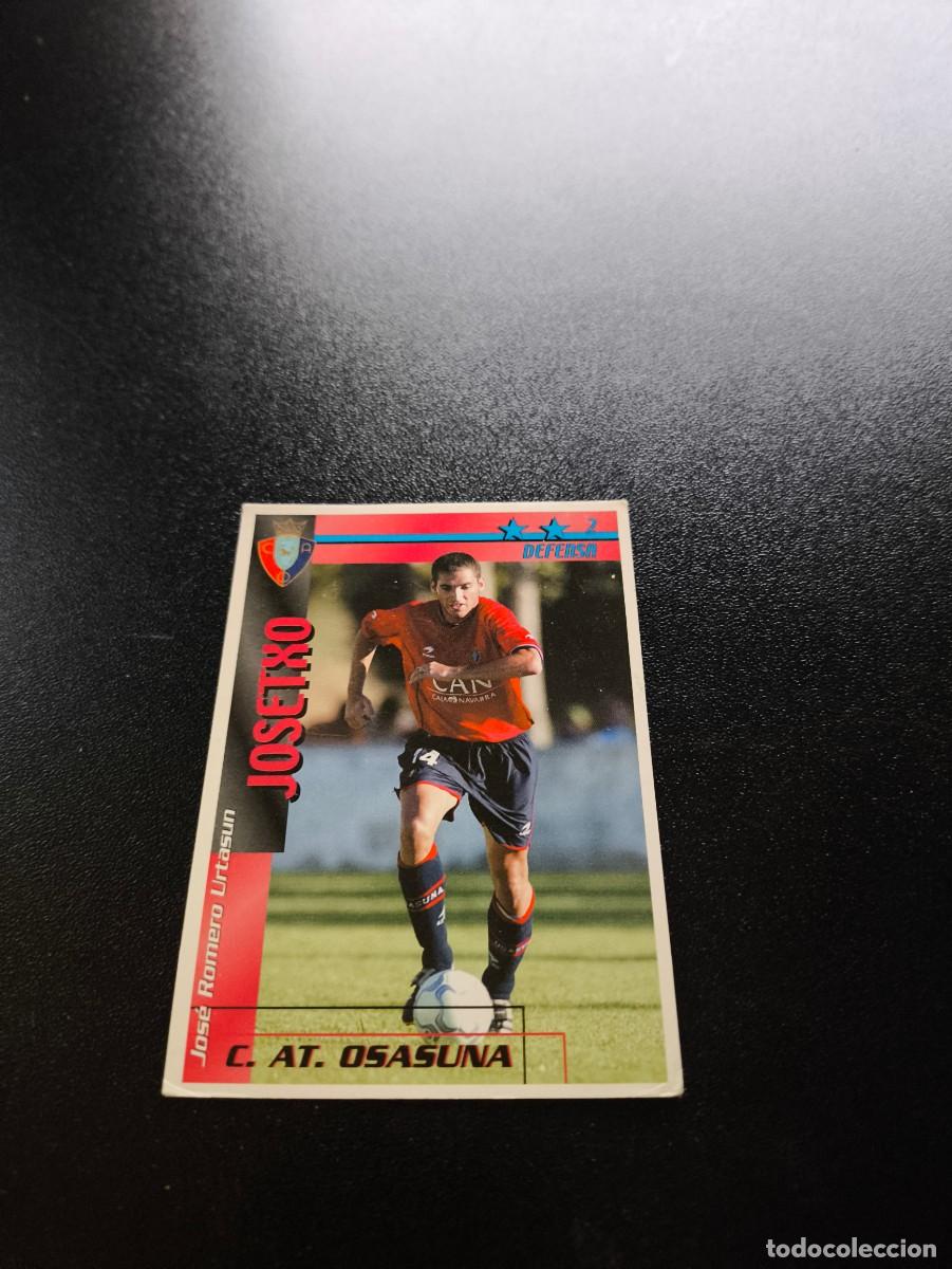Cromos de f&uacute;tbol: Josetxo OSASUNA FUTBOL MATCH TOTAL LIGA 2002 2003 02 03 NO PANINI ESTE ADRENALYN