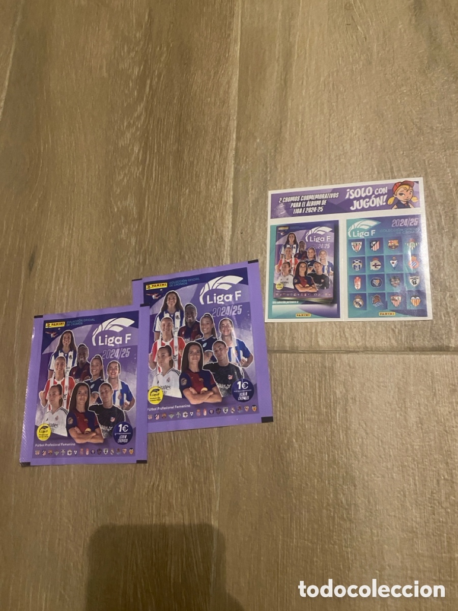 Figurine di Calcio: Cromos conmemorativos Liga F 2024 2025 24 24 jugon dos sobres sin abrir