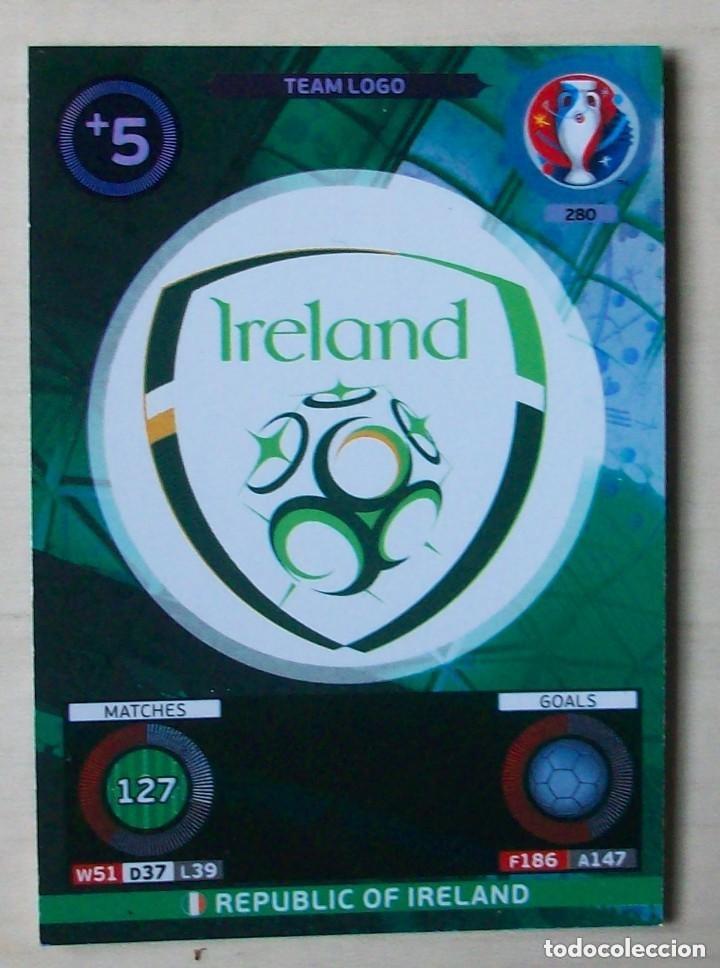 Cartes &agrave; collectionner de Football: 280 ESCUDO REPUBLICA DE IRLANDA FICHAS ALBUM ADRENALYN XL EUROCOPA FRANCIA 2016