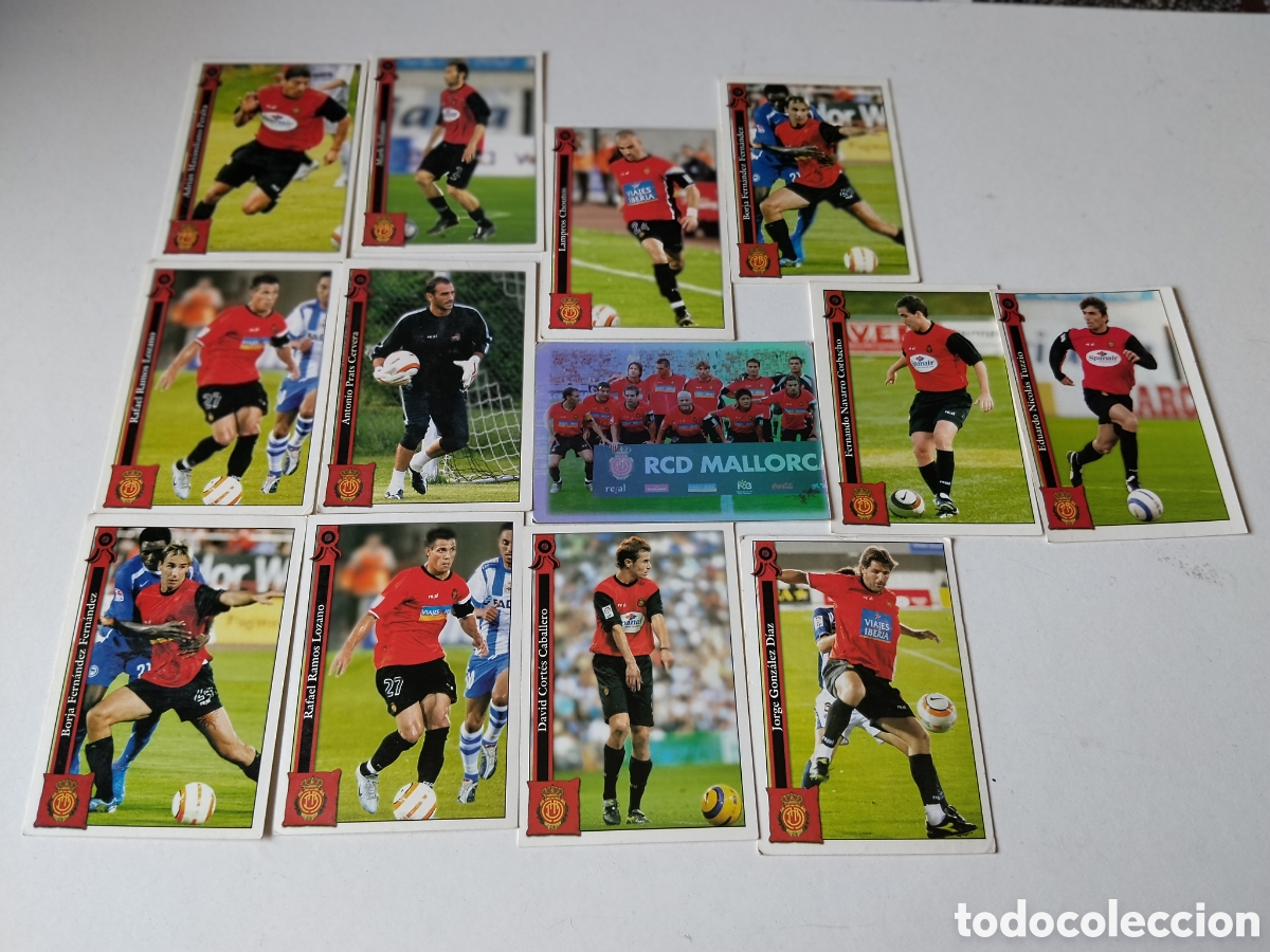 Cartes &agrave; collectionner de Football: 13 Cromos RCD Mallorca 2005/2006