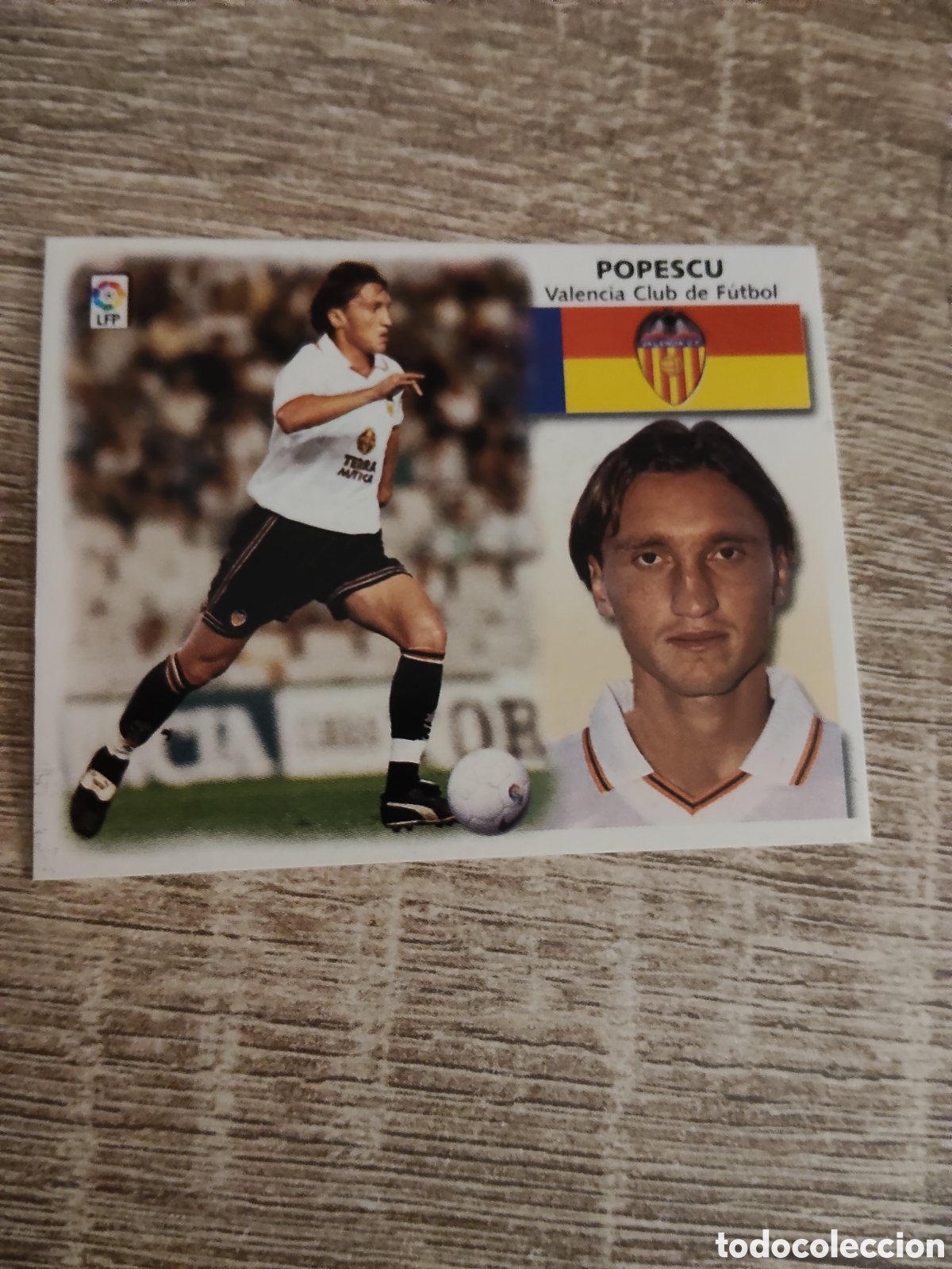 Cromos de f&uacute;tbol: Popescu baja Valencia liga 1999 2000 99 00 ediciones este nuevo