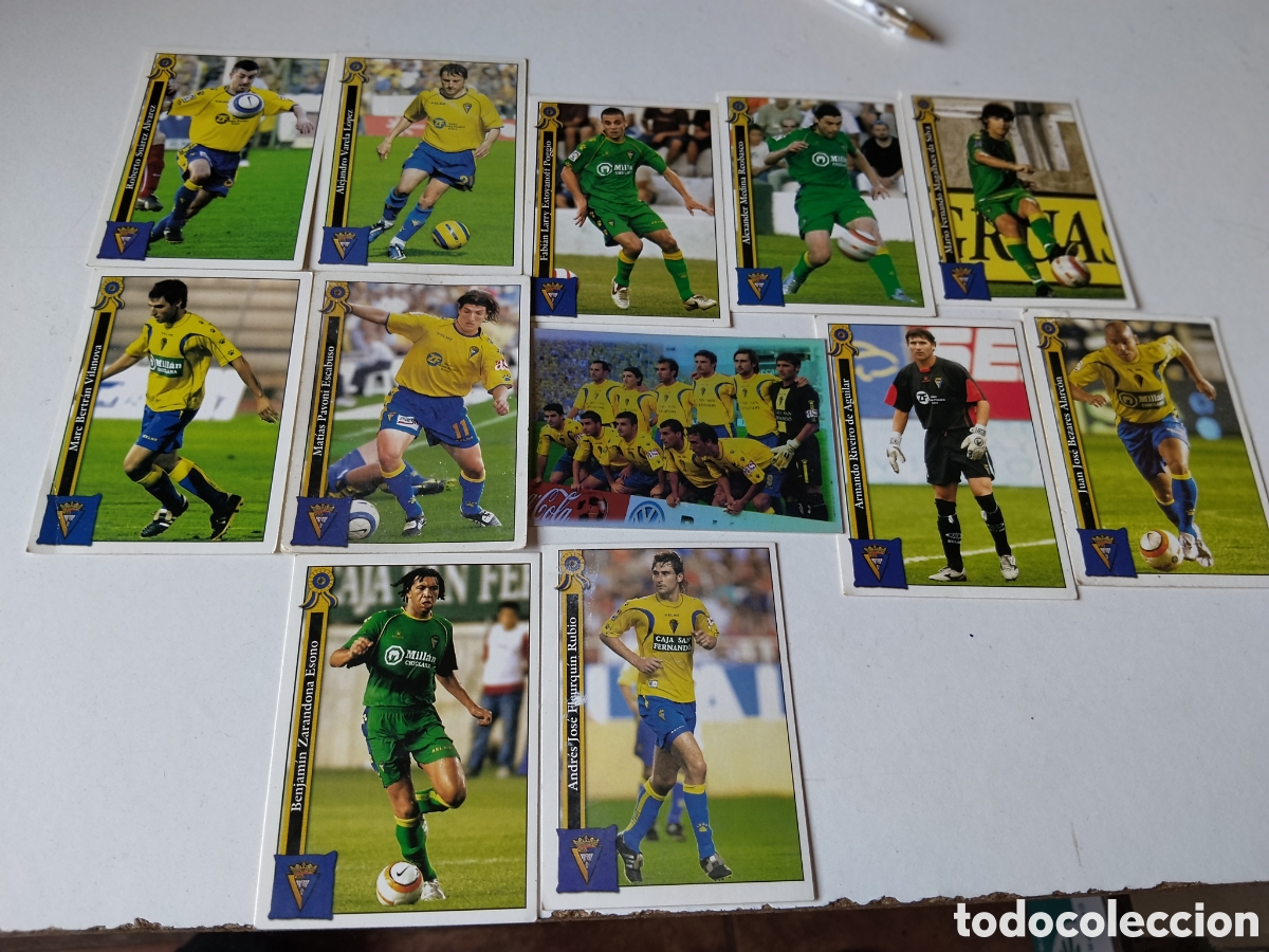 Fu&szlig;ball-Sticker: 12 Cromos Cadiz F.C 2005/2006